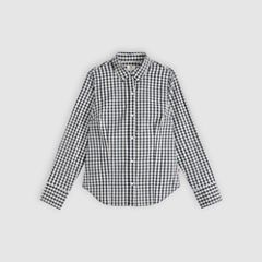 Slim Poplin Button Down Shirt — Jette Check Navy Blazer - Blue 5