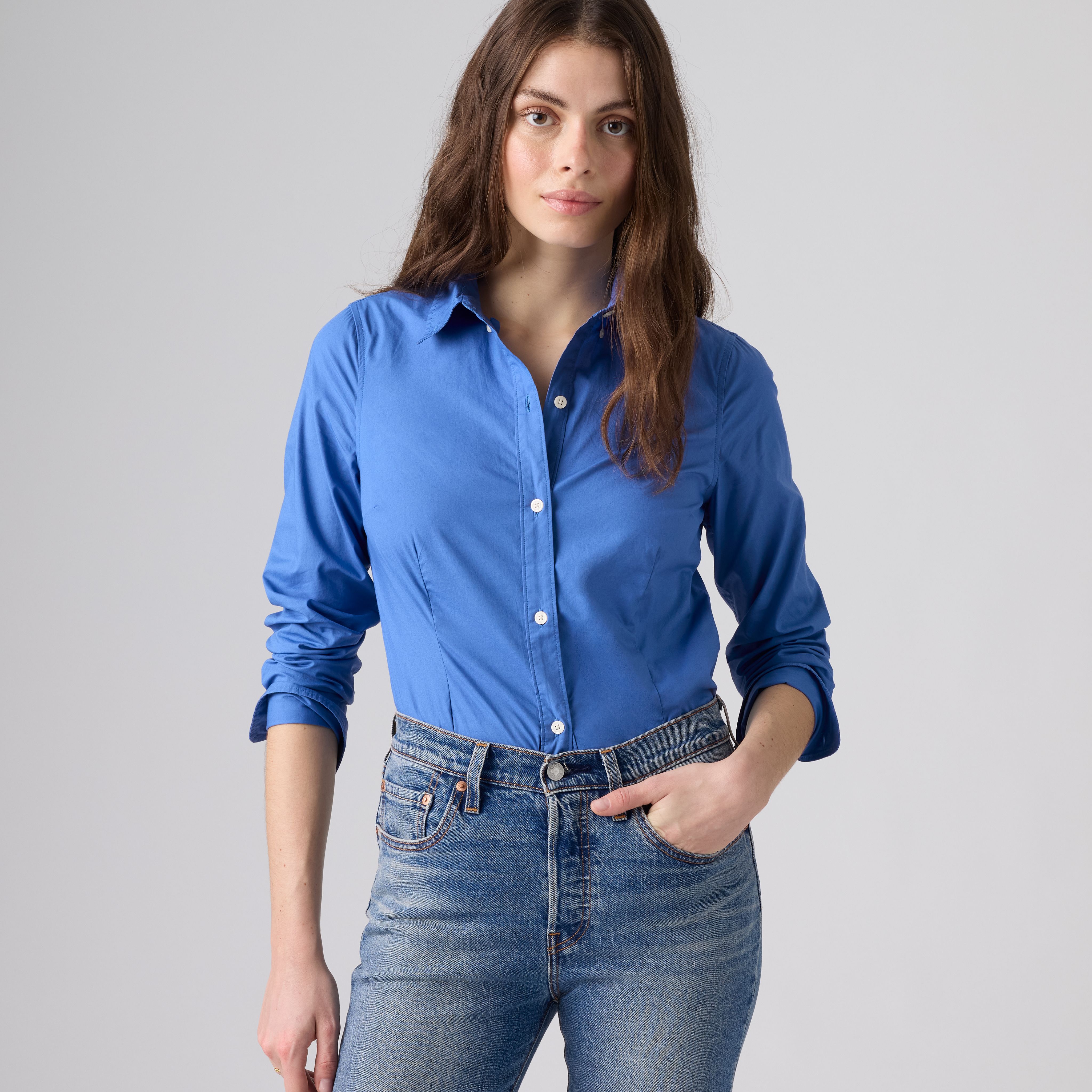 Slim Poplin Shirt 1