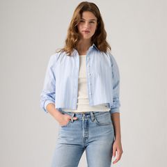 Sully Long-Sleeve Shirt — Adora Stripe Chambray Blue - Blue 1