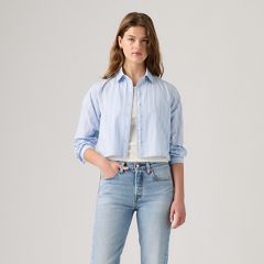 Sully Long-Sleeve Shirt — Adora Stripe Chambray Blue - Blue 3
