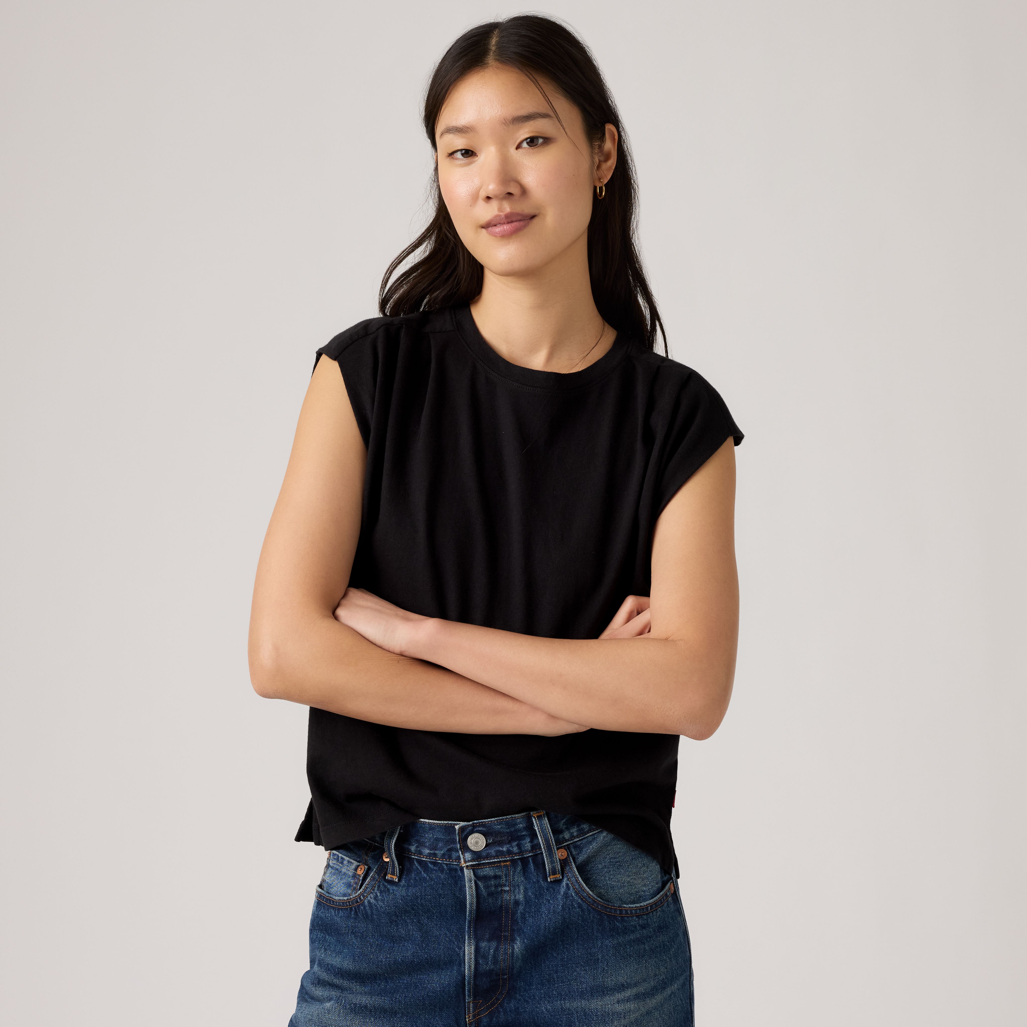 Pleated Muscle Tank Top 1