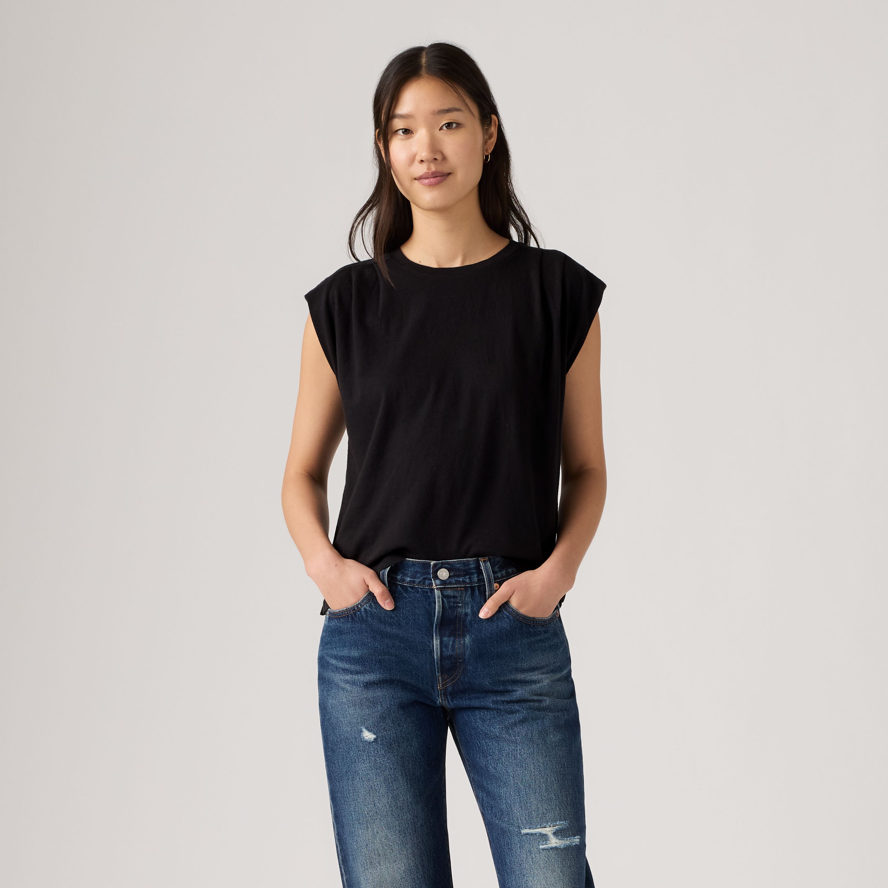 Pleated Muscle Tank Top 3
