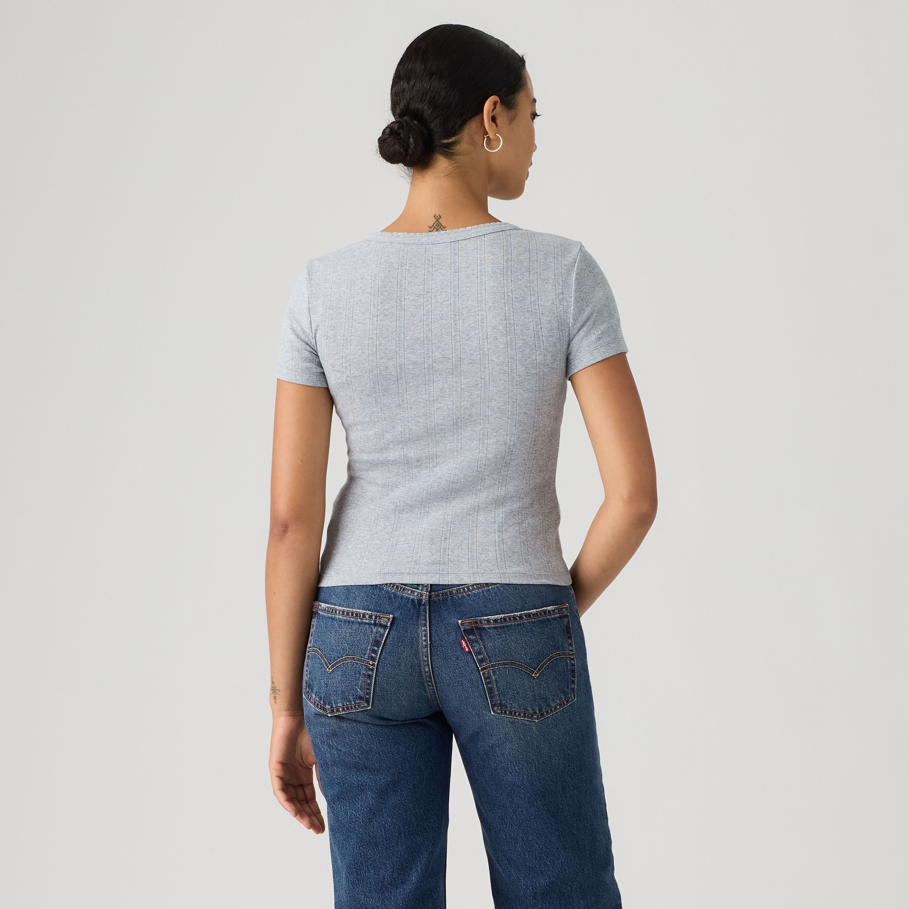 Dry Goods Pointelle Short-Sleeve Henley 4