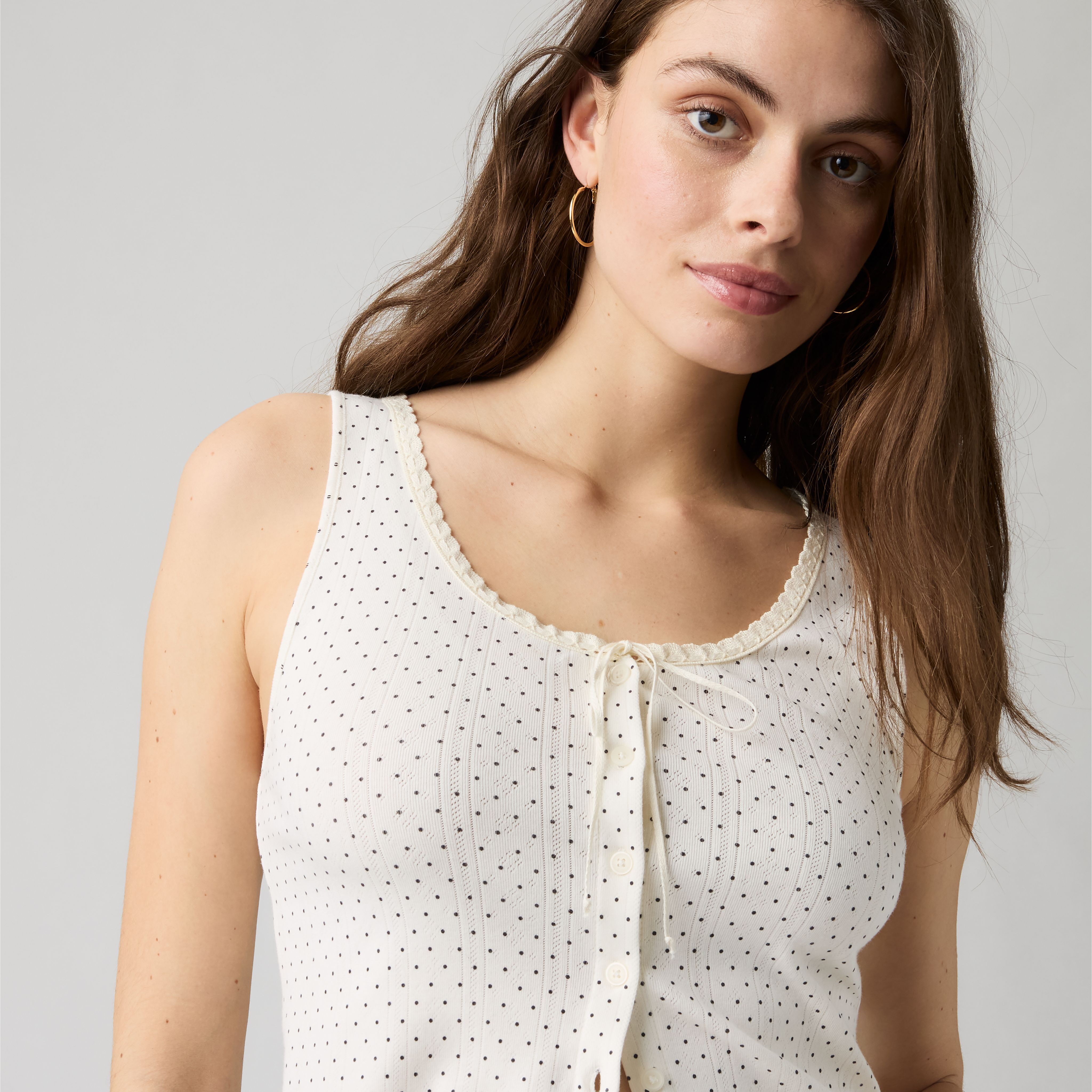 Levi's® Dry Goods Pointelle Lace Tank Top 2