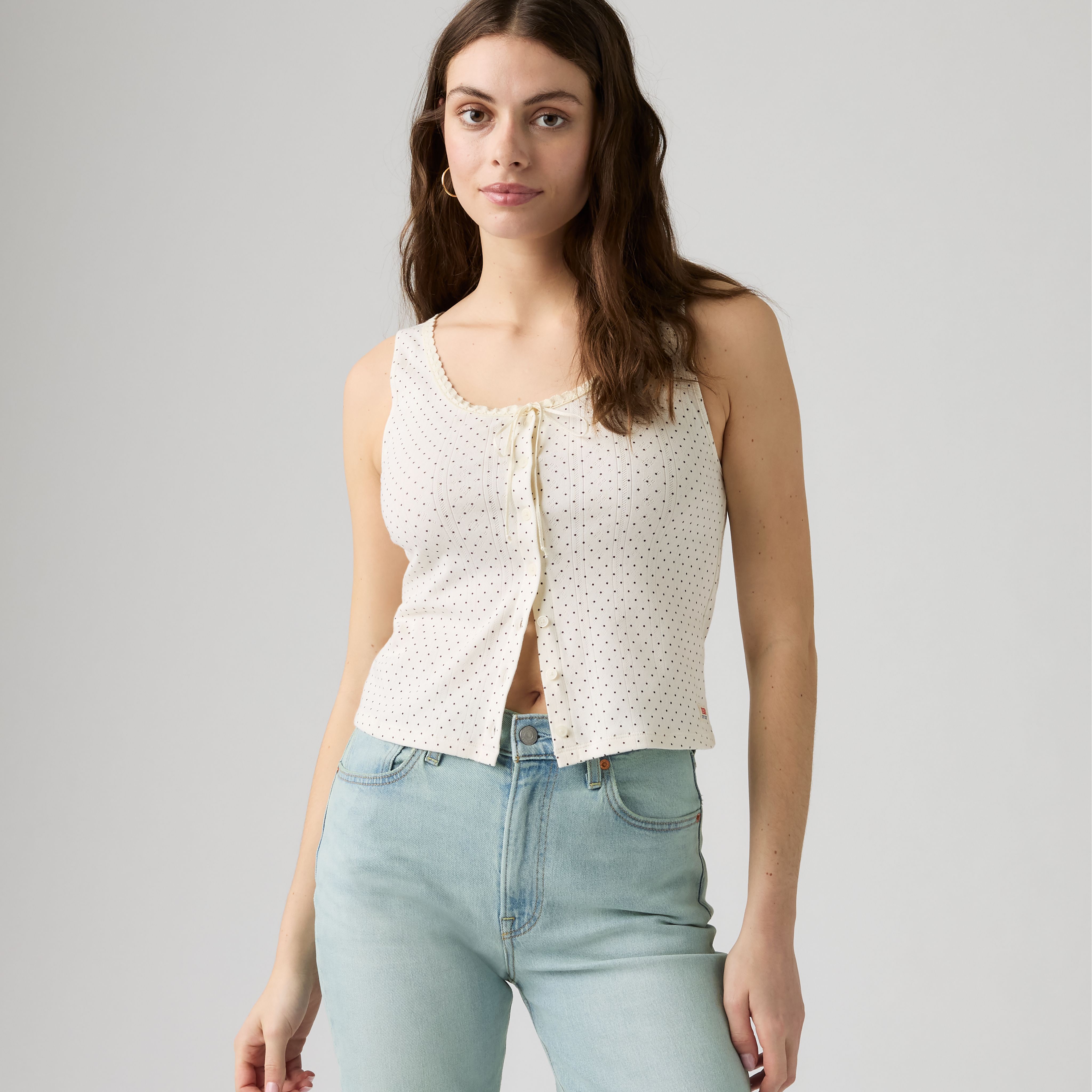 Levi's® Dry Goods Pointelle Lace Tank Top 1