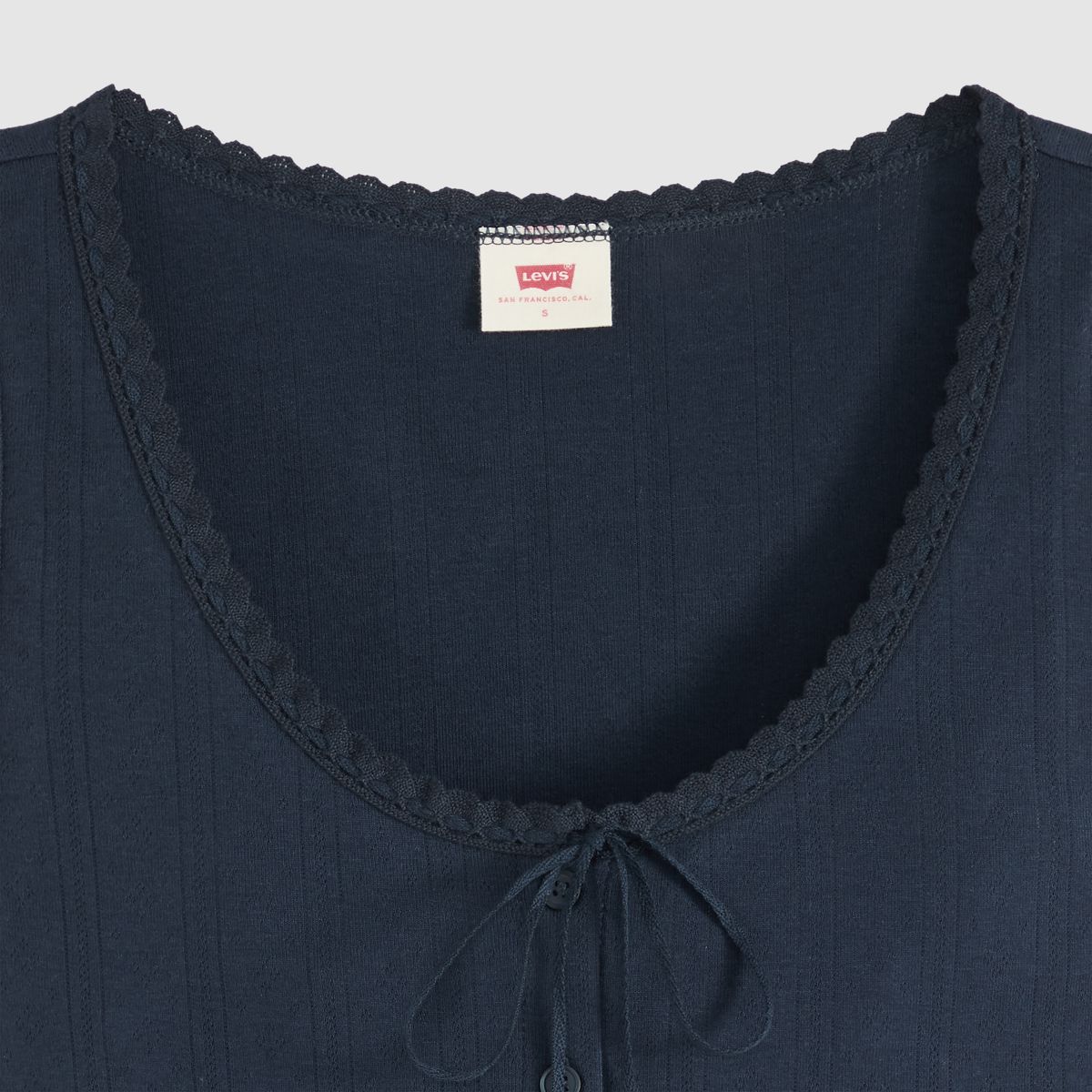 Dry Goods Pointelle Lace Tank — Navy Blazer - Blue