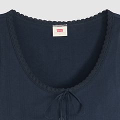 Dry Goods Pointelle Lace Tank — Navy Blazer - Blue 6