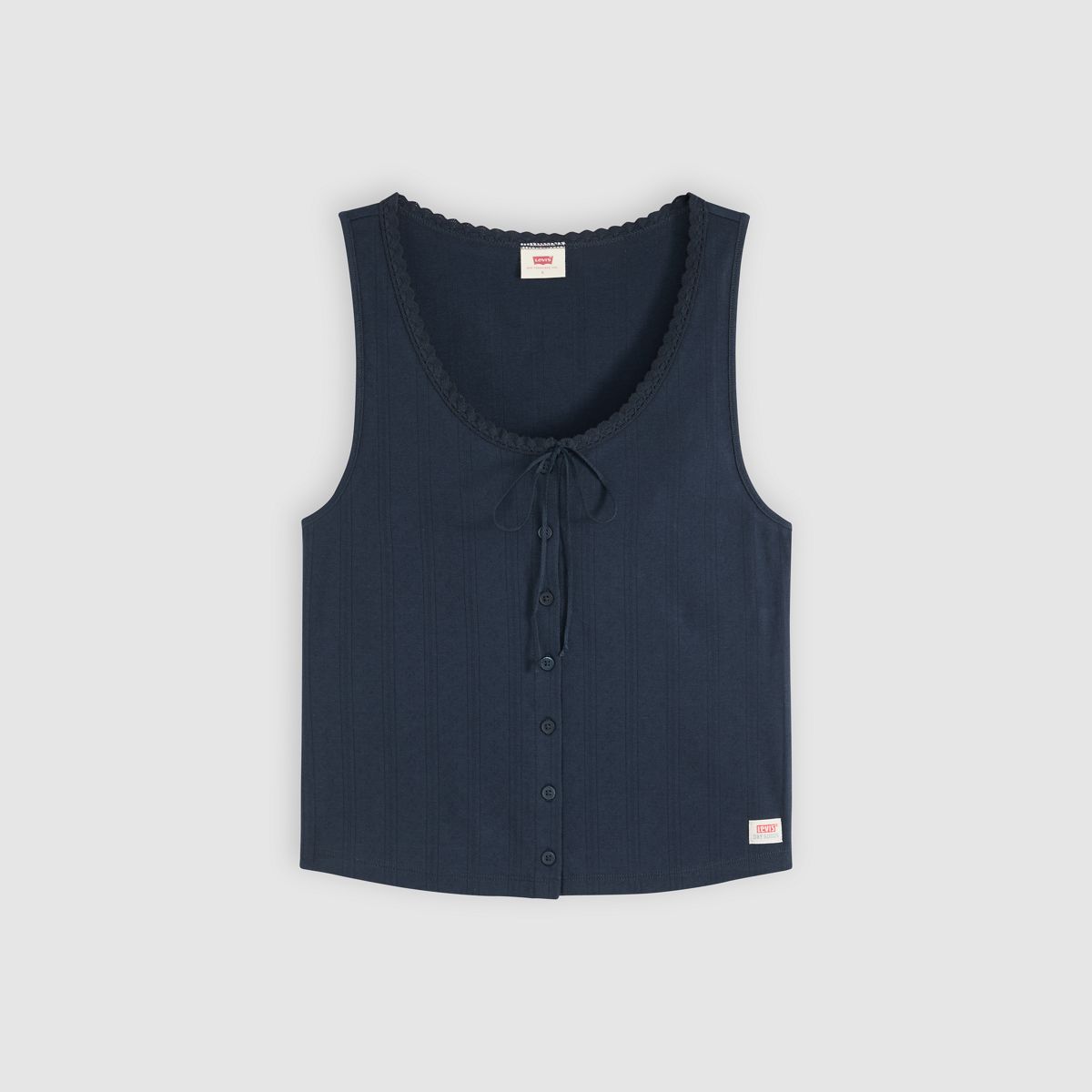 Dry Goods Pointelle Lace Tank — Navy Blazer - Blue