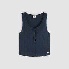 Dry Goods Pointelle Lace Tank — Navy Blazer - Blue 5