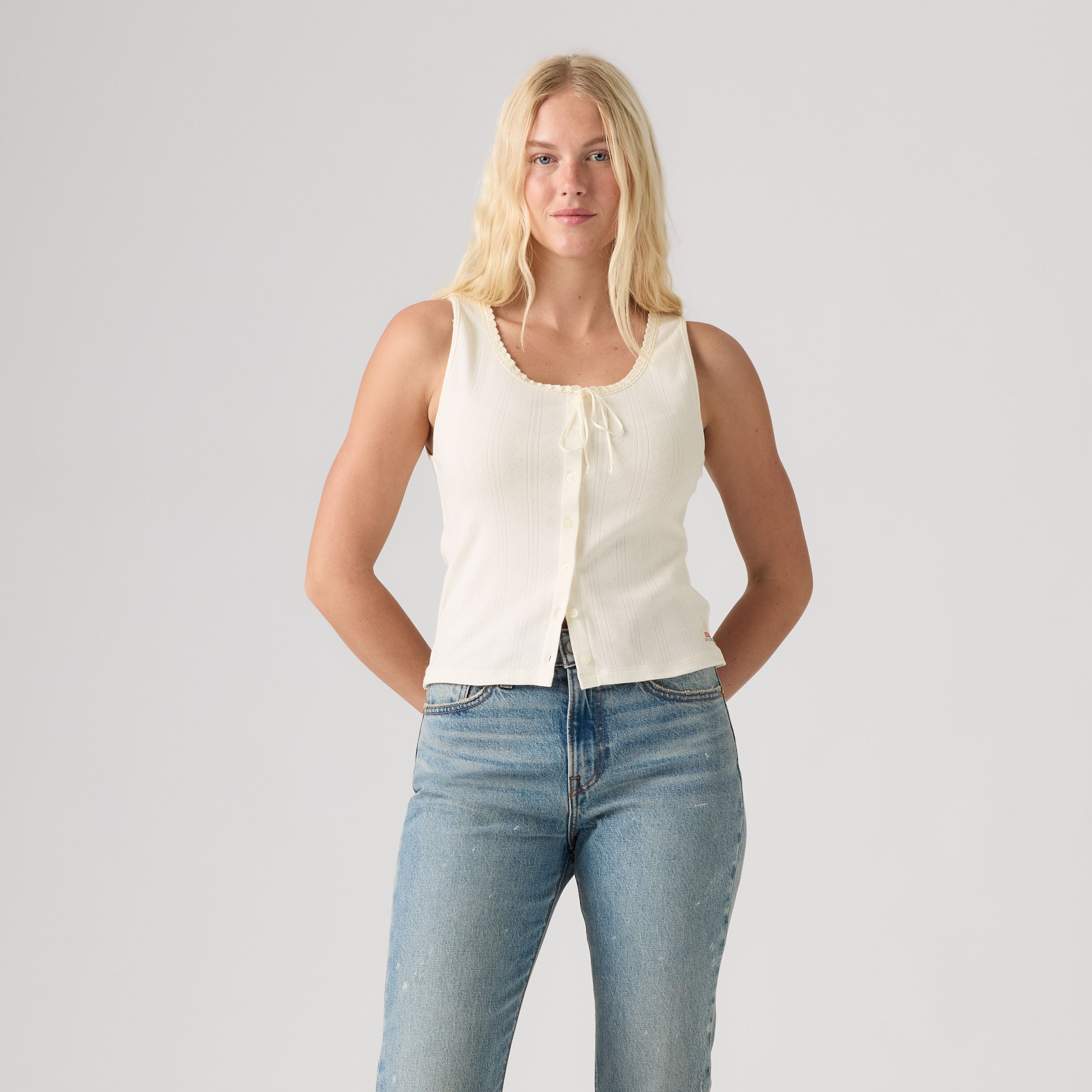 Levi's® Dry Goods Pointelle Lace Tank Top 3