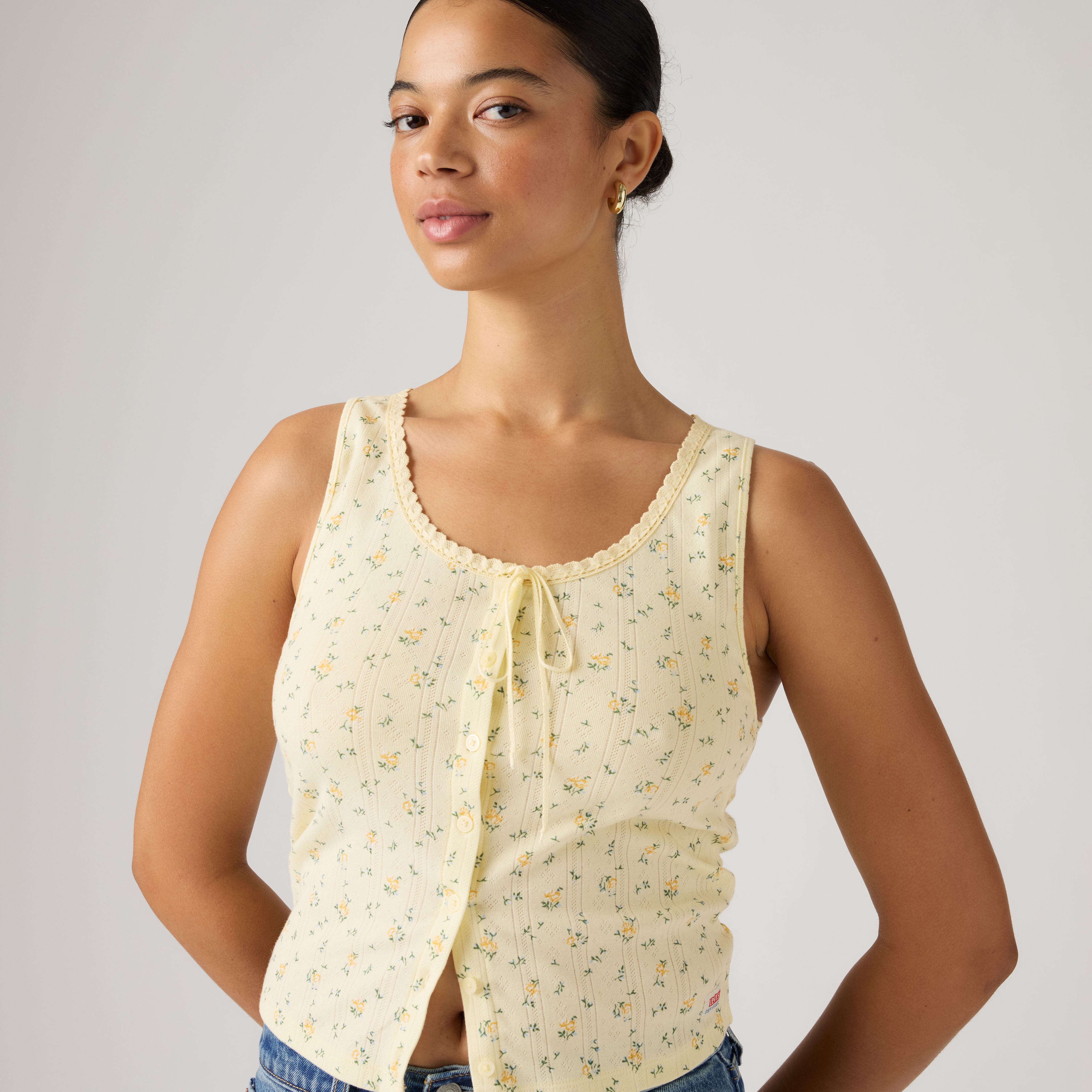 Dry Goods Pointelle Lace Tank Top 2