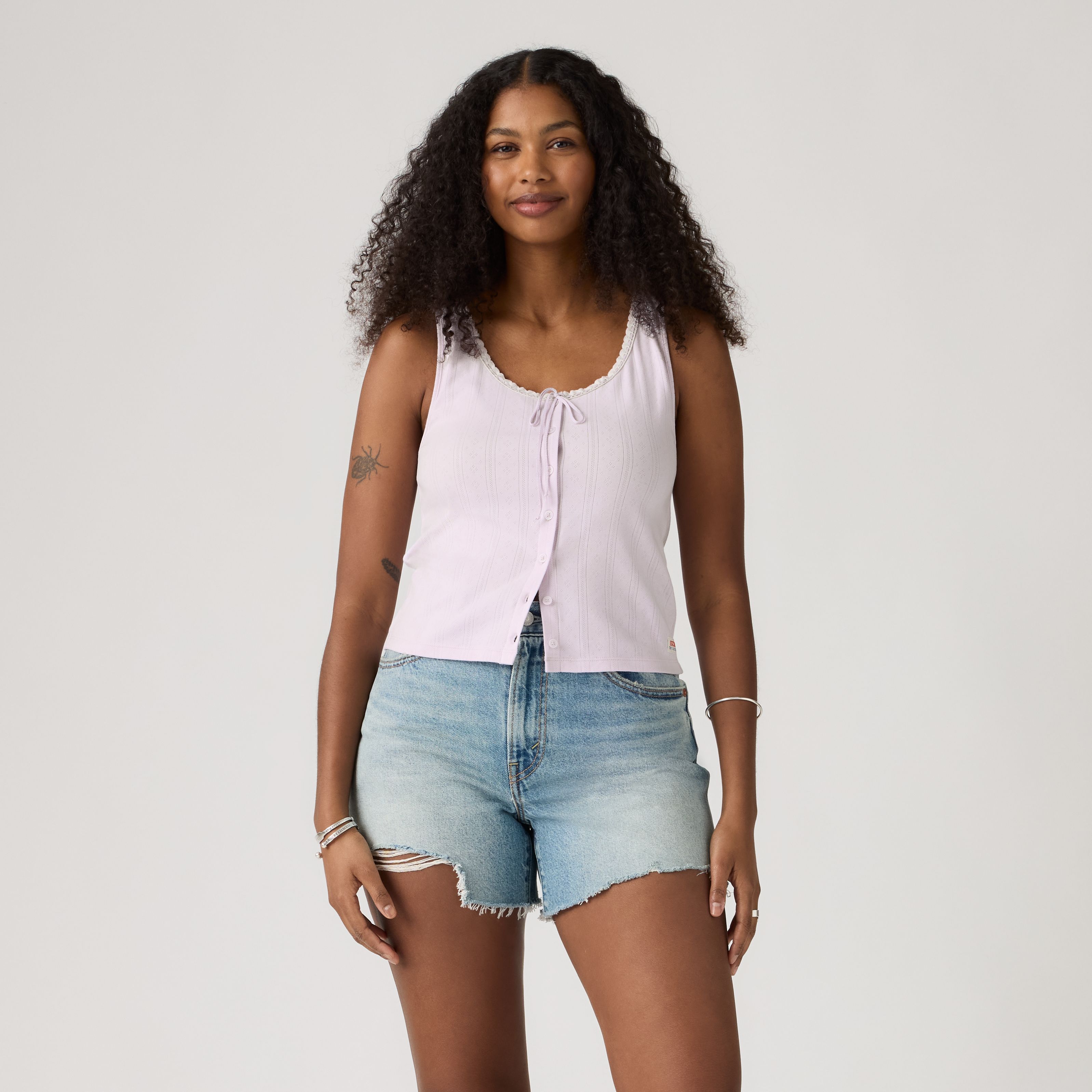 Dry Goods Pointelle Lace Tank Top 3