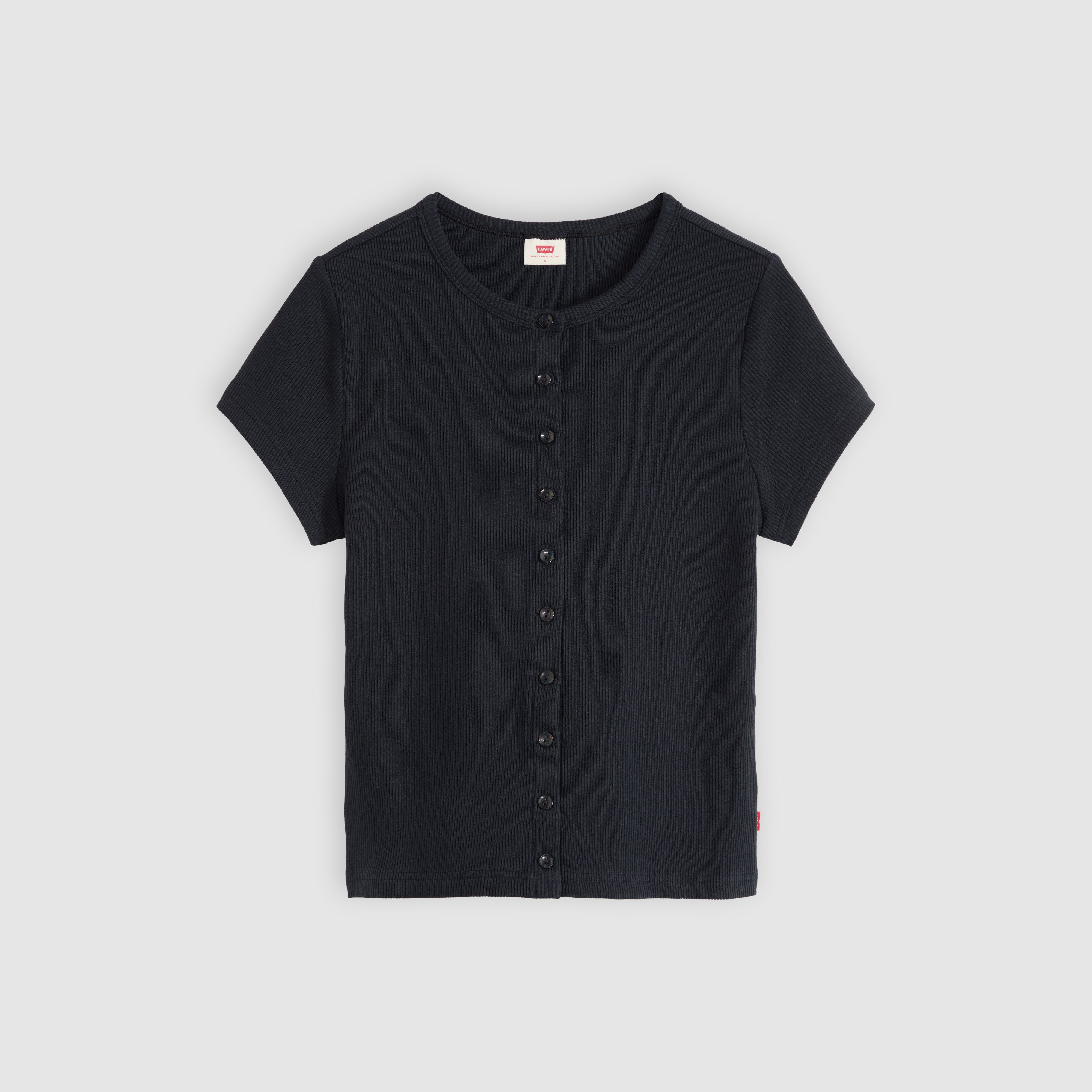 Rory Button Short-Sleeve Top 5