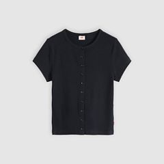 Rory Button-Through Short Sleeve Shirt — Anthracite Night - Black 5