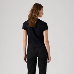 Rory Button-Through Short Sleeve Shirt — Anthracite Night - Black 4