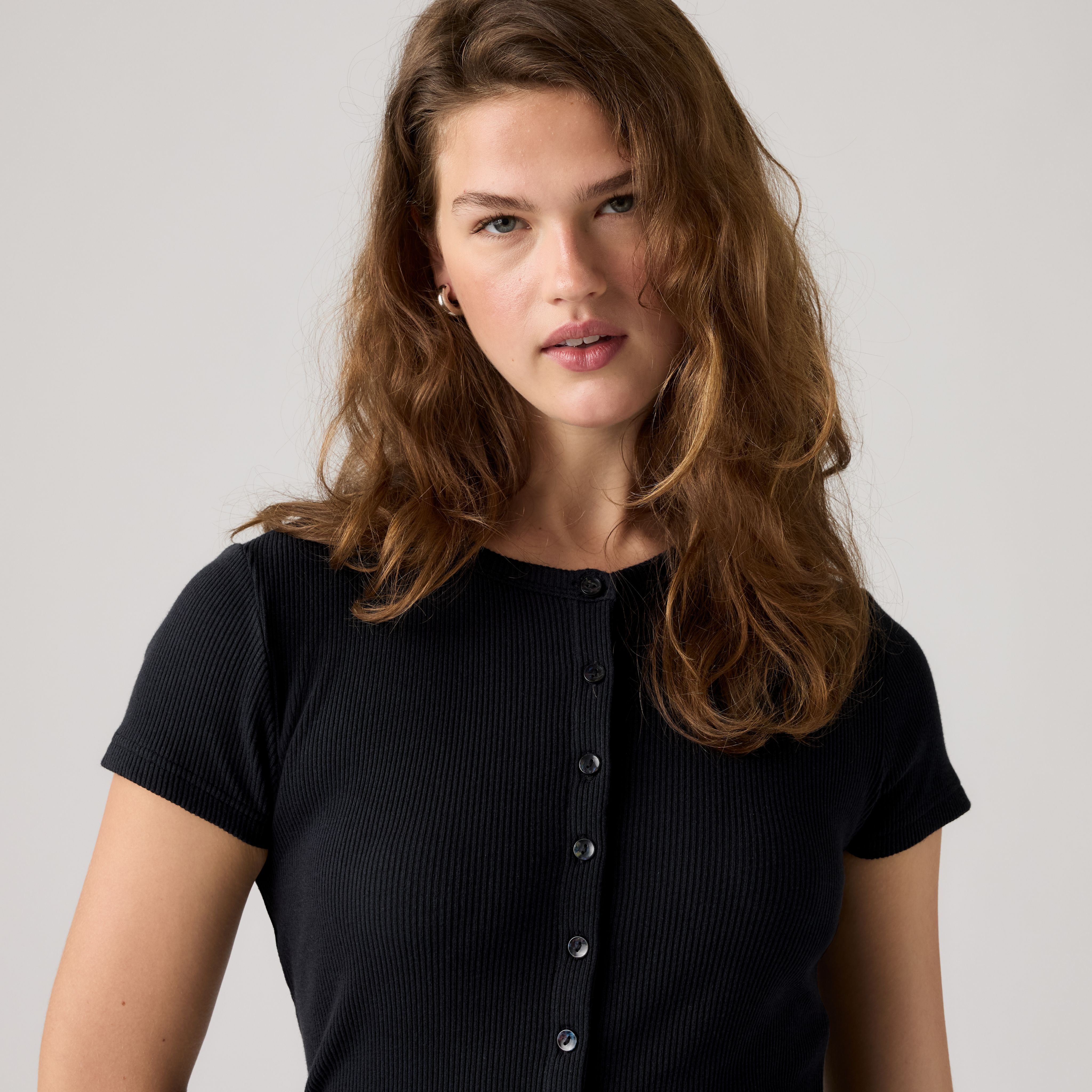 Rory Button Short-Sleeve Top 2