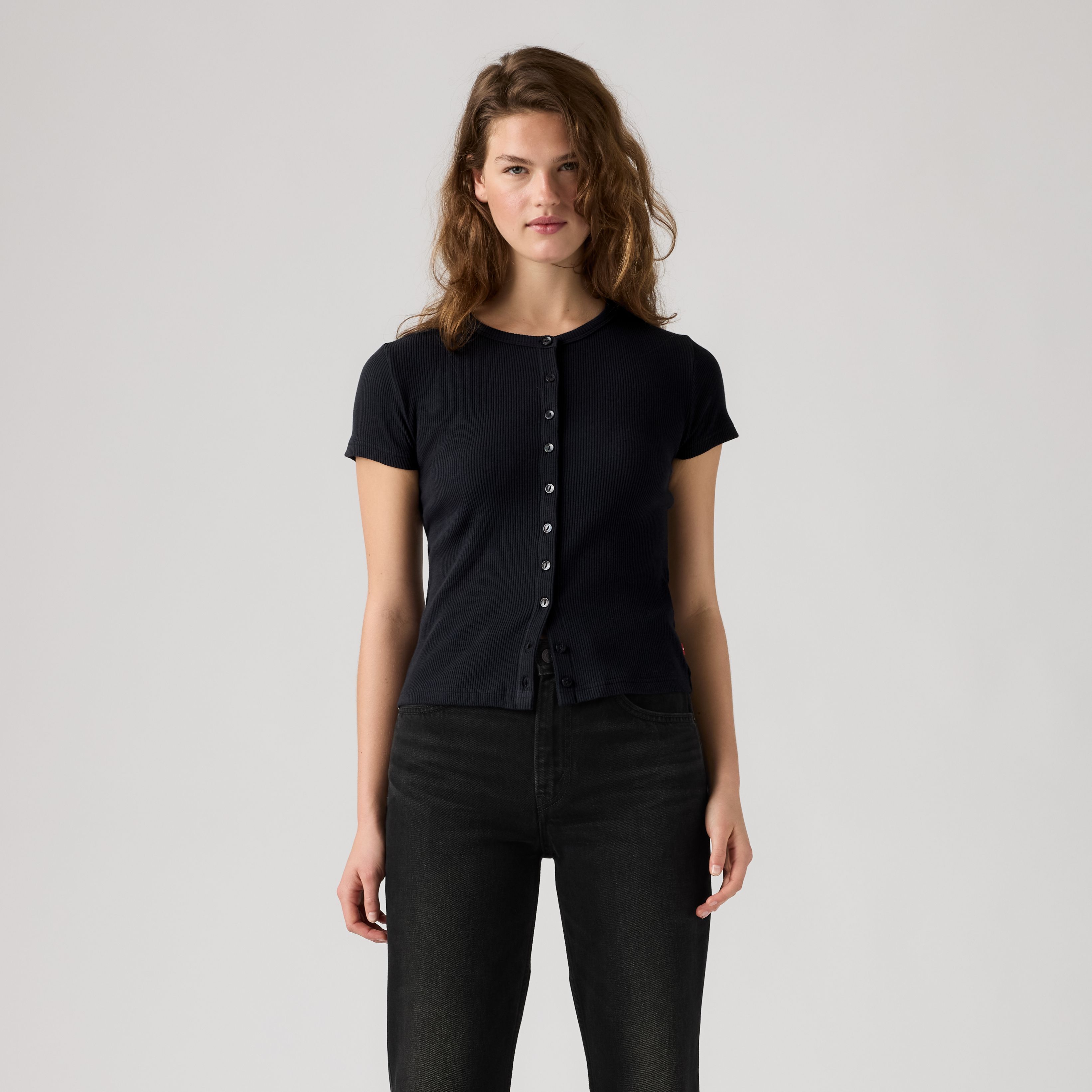 Rory Button Short-Sleeve Top 3