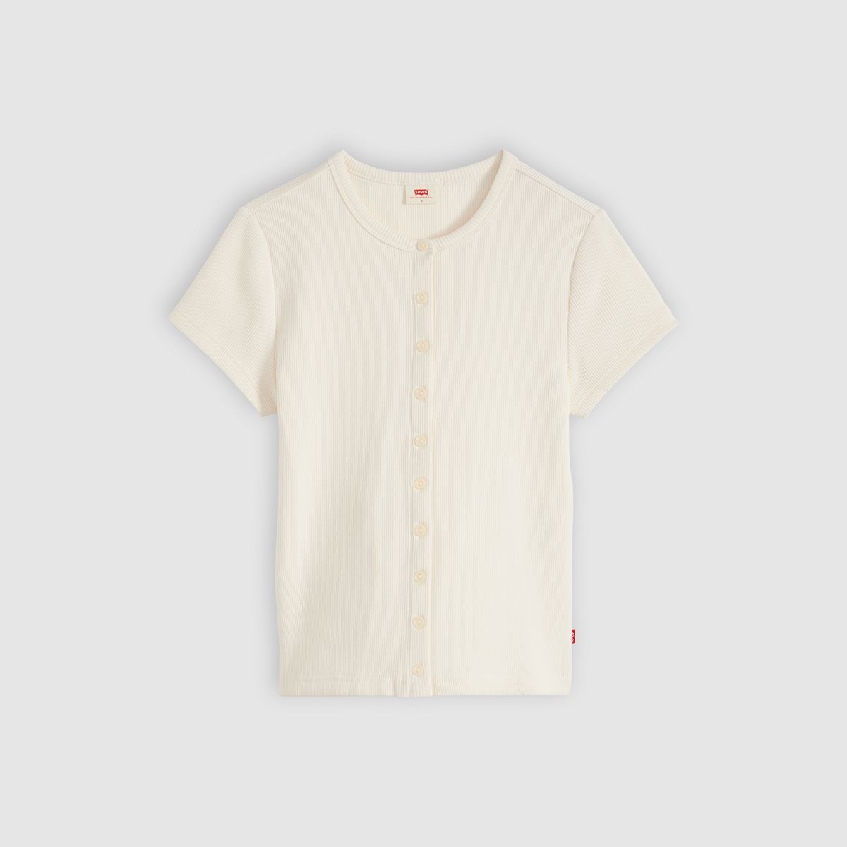 Rory Button-Through Short Sleeve Shirt — Egret - White