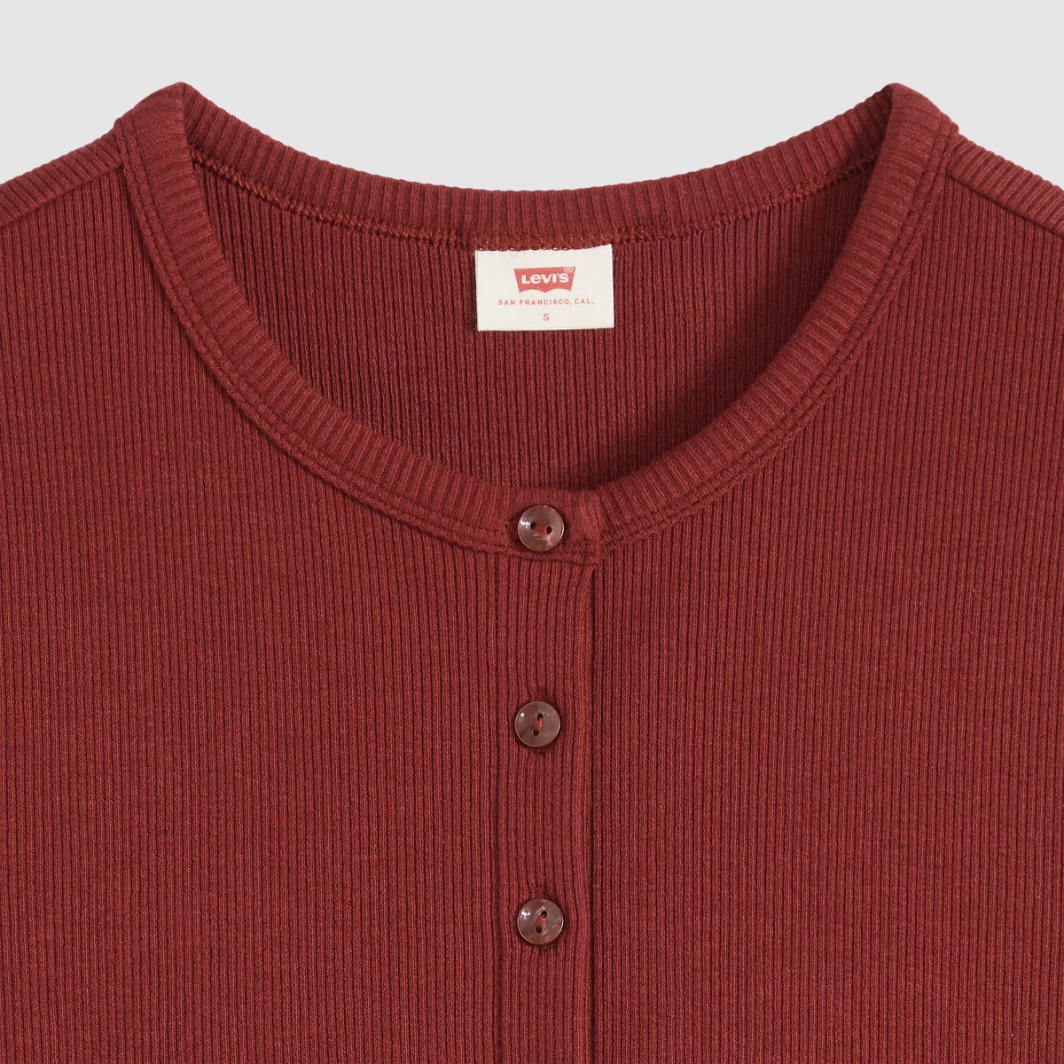 Rory Button-Through Short Sleeve Shirt — Warm Cabernet - Red