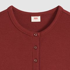 Rory Button-Through Short Sleeve Shirt — Warm Cabernet - Red 6