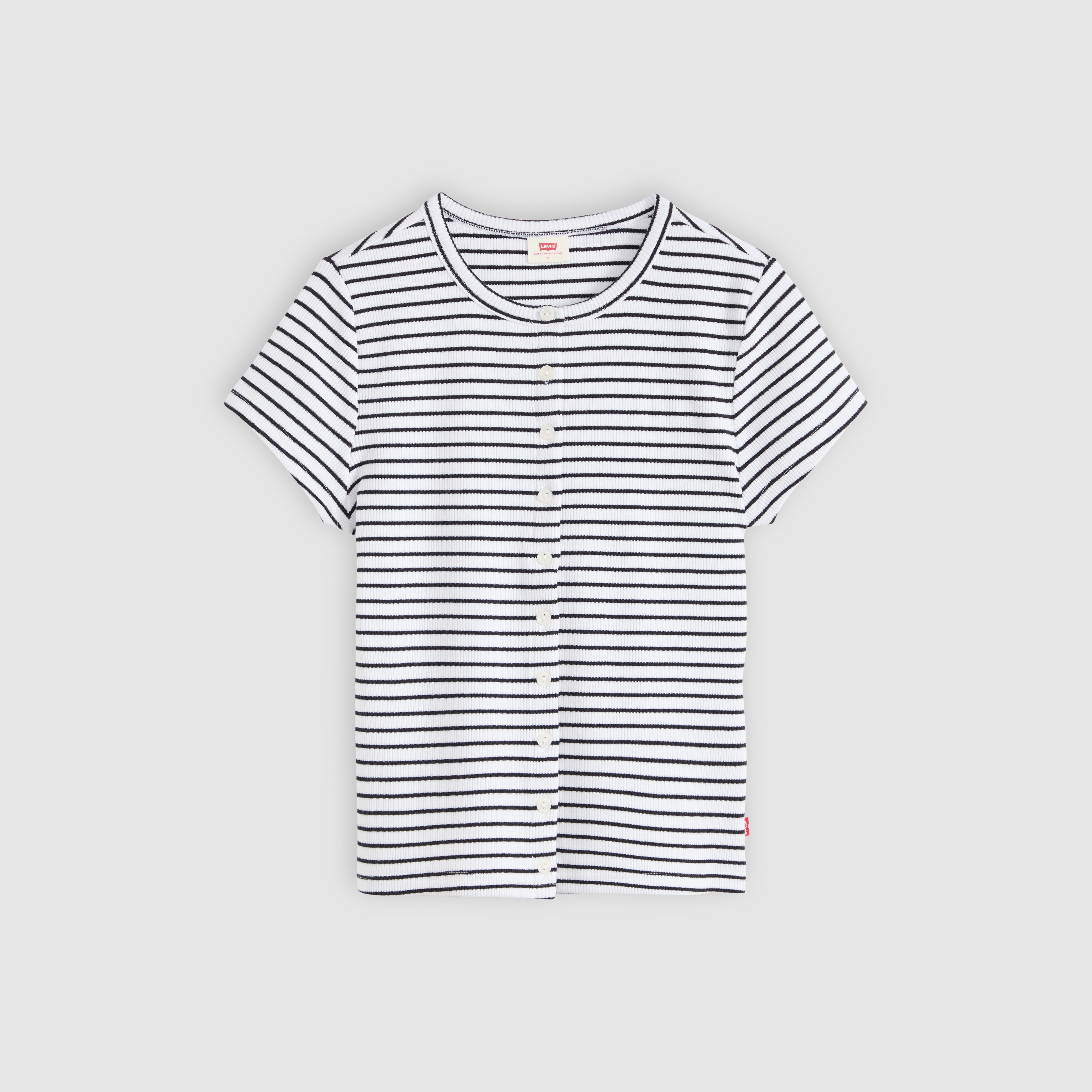 Rory Button Short-Sleeve Top 5