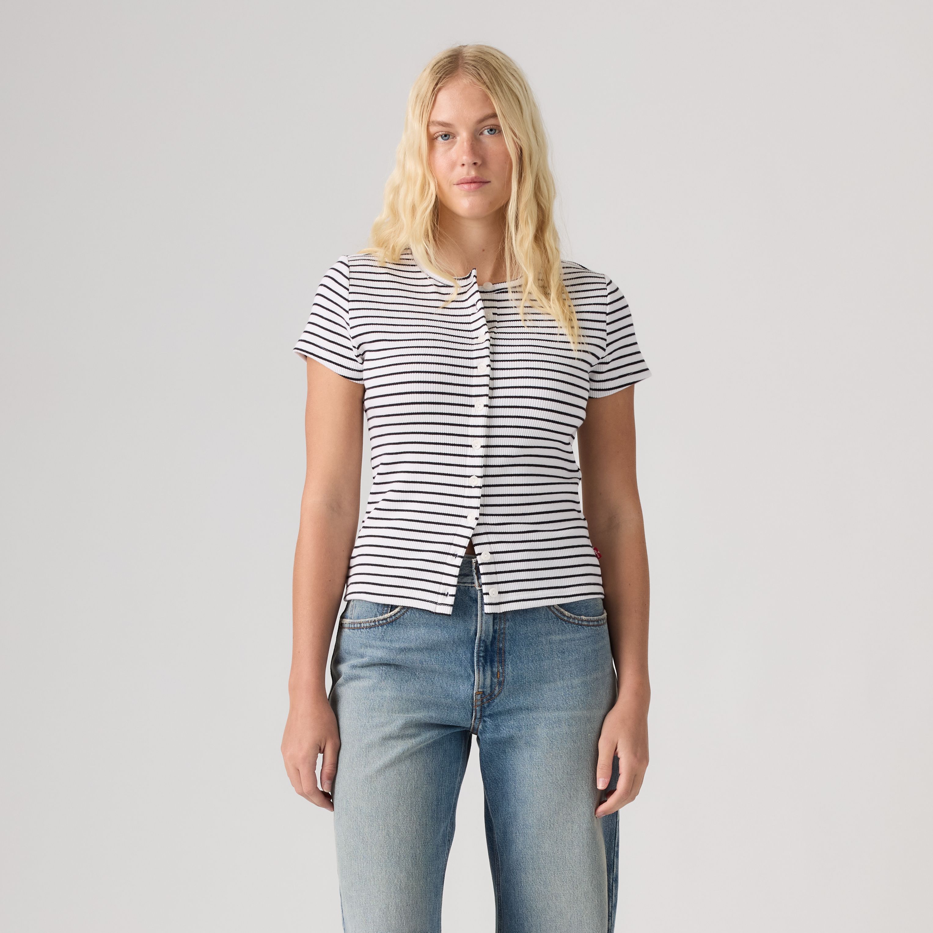 Rory Button Short-Sleeve Top 3