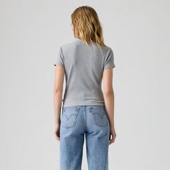 Rory Button-Through Short Sleeve Shirt — Silver Heather Gray - Grey 4
