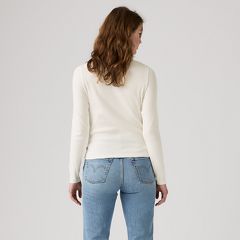 Essential Long-Sleeve Henley — Egret - White 4
