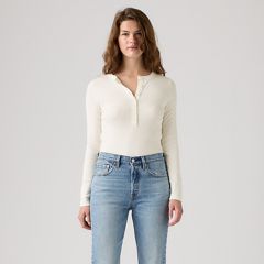 Essential Long-Sleeve Henley — Egret - White 3