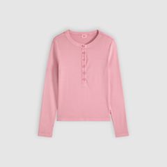 Essential Long-Sleeve Henley — Garment Dye Tameless Rose - Pink 5