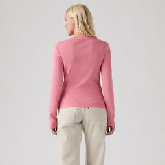 Essential Long-Sleeve Henley — Garment Dye Tameless Rose - Pink 4