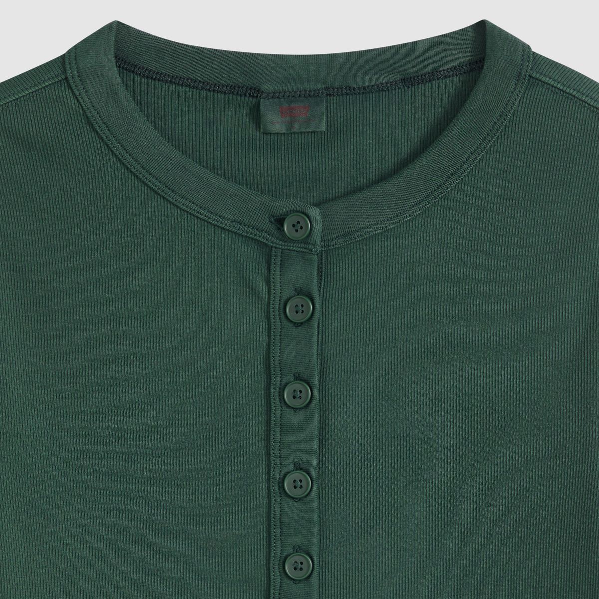Essential Long-Sleeve Henley — Garment Dye Pine Grove - Green