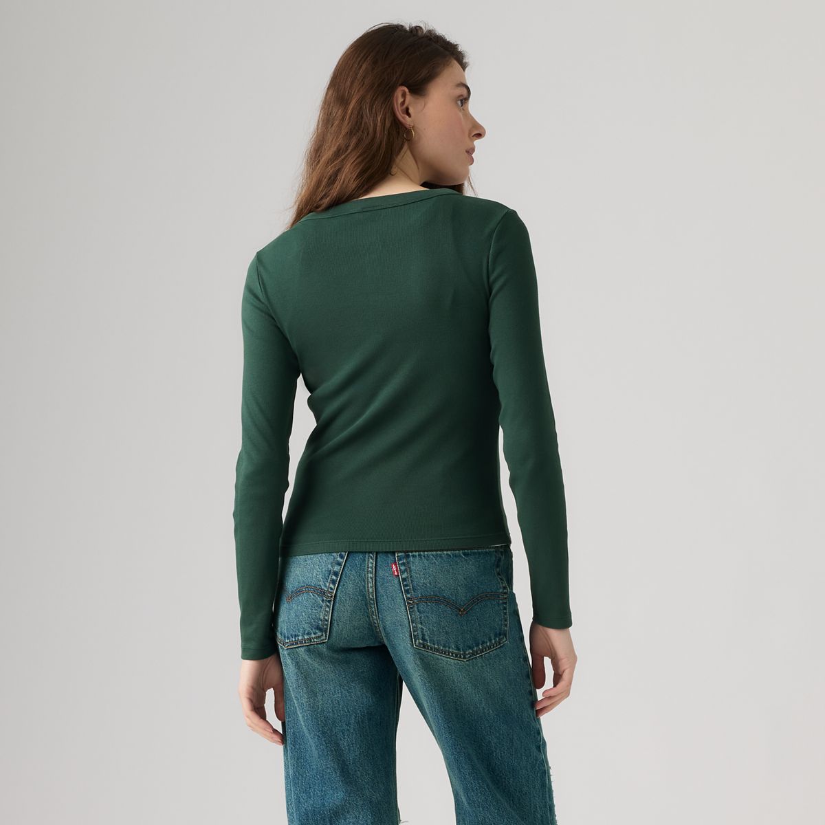 Essential Long-Sleeve Henley — Garment Dye Pine Grove - Green