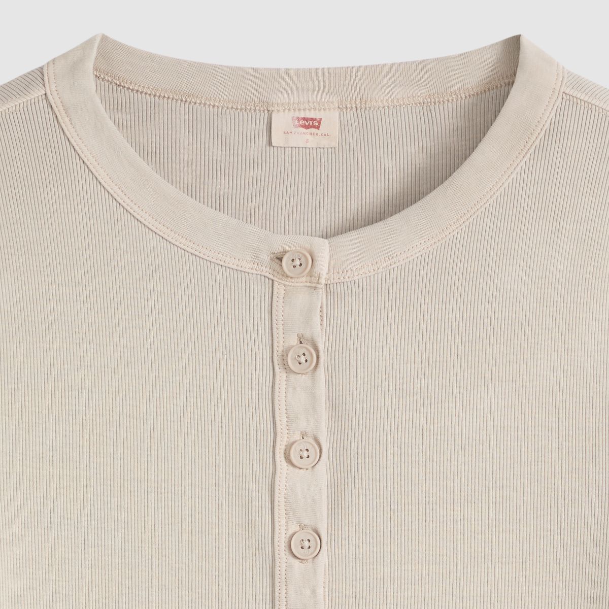 Essential Long-Sleeve Henley — Garment Dye Chateau Gray - Grey