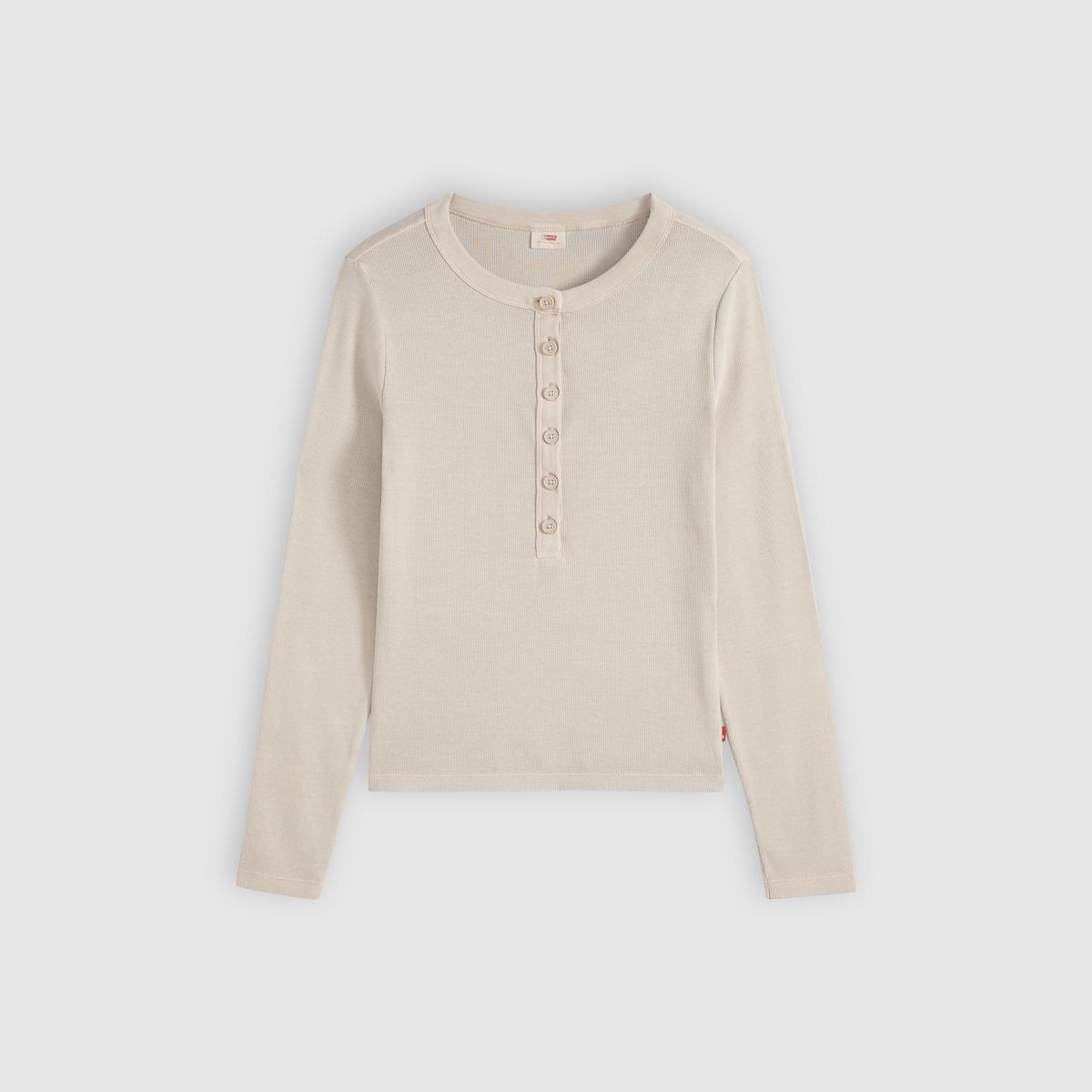 Essential Long-Sleeve Henley — Garment Dye Chateau Gray - Grey