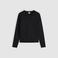 Essential Long-Sleeve Henley — Anthracite Night - Black 5