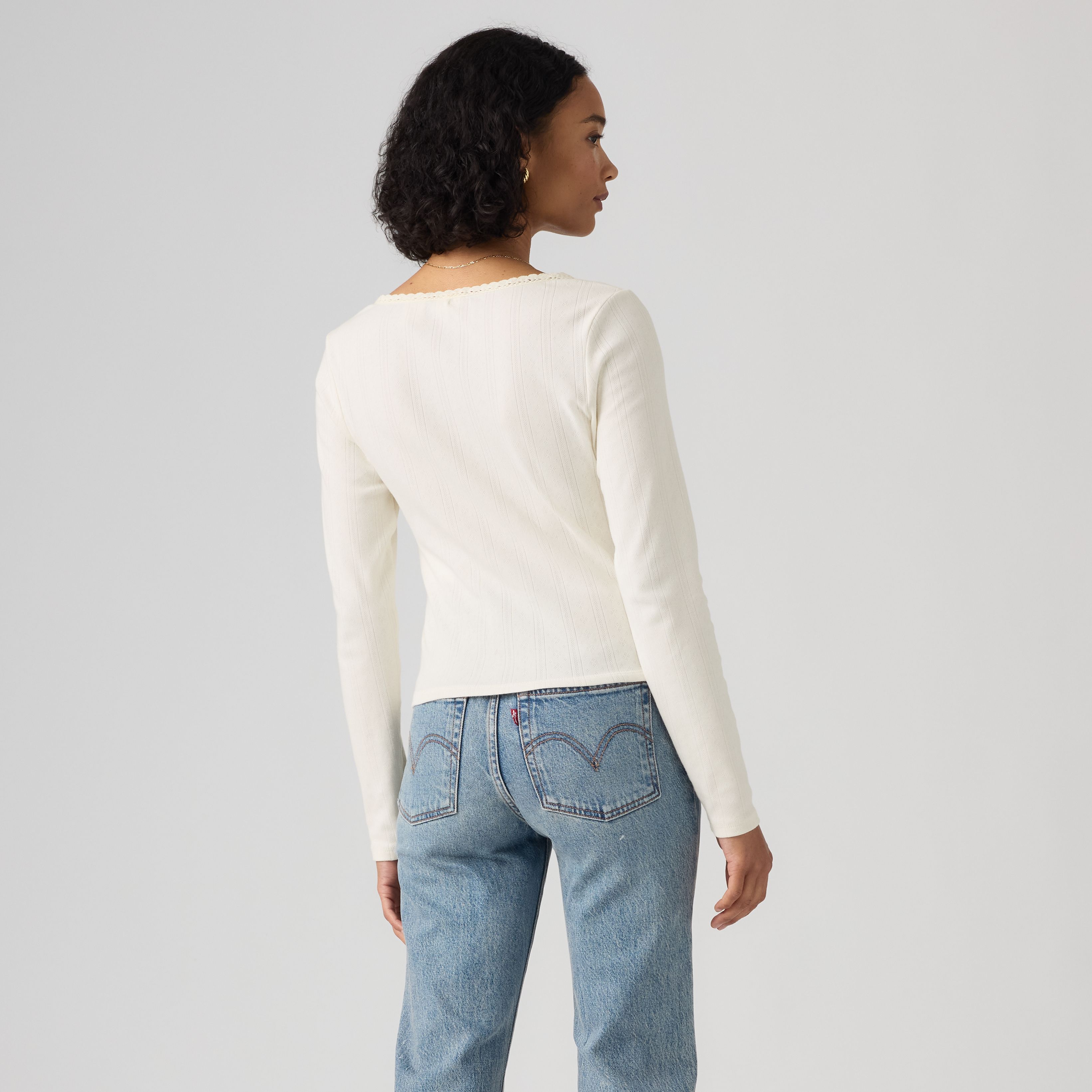 Dry Goods Pointelle Lace Long-Sleeve Top 4
