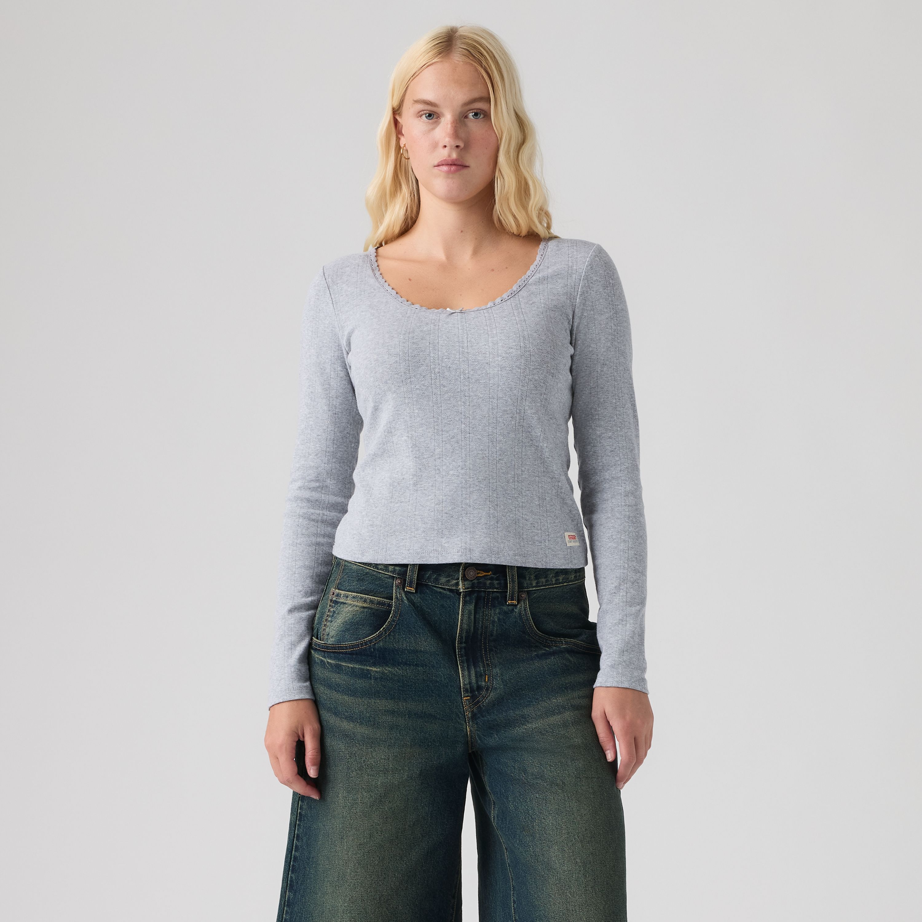 Dry Goods Pointelle Lace Long-Sleeve Top 3