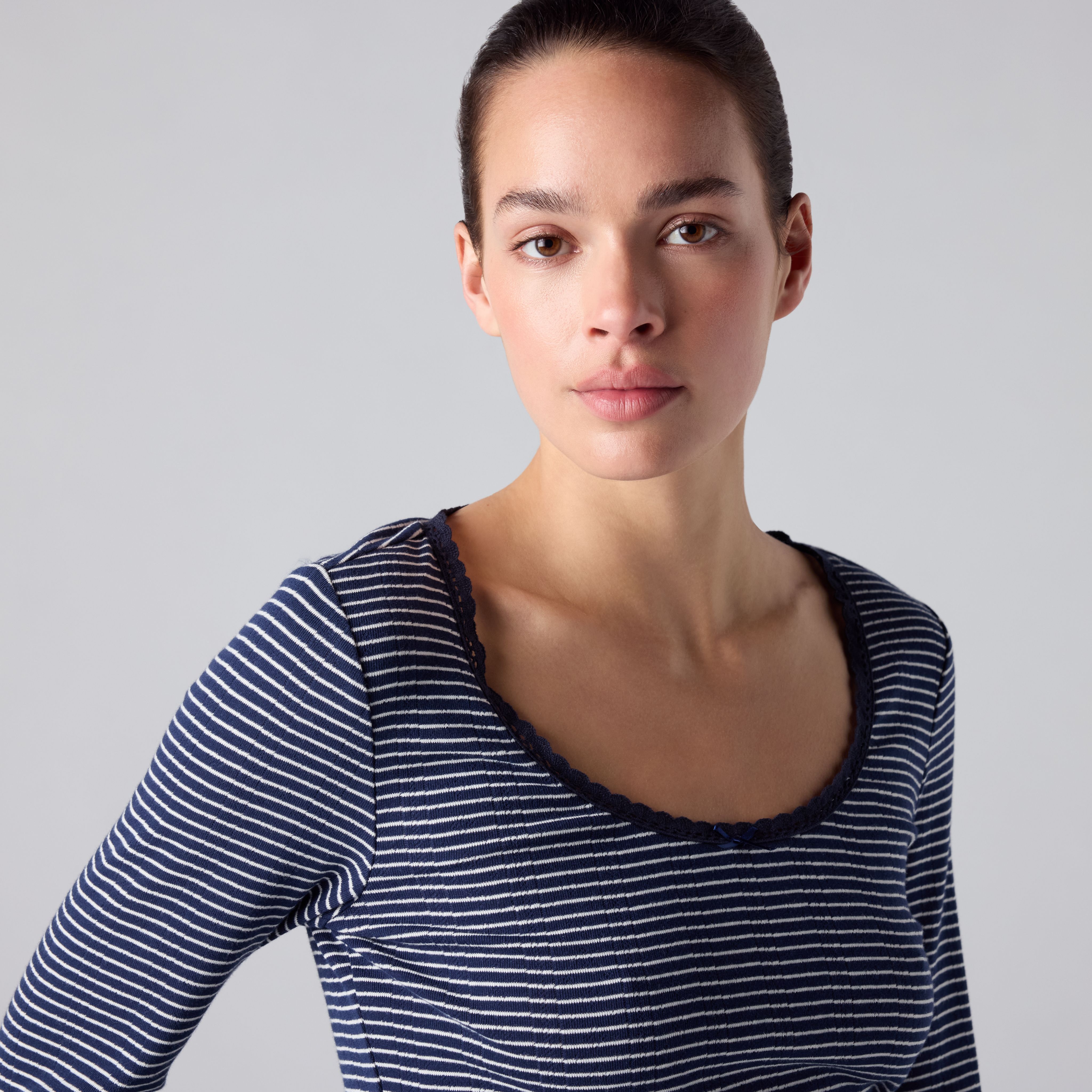 Dry Goods Pointelle Lace Long-Sleeve Top 2