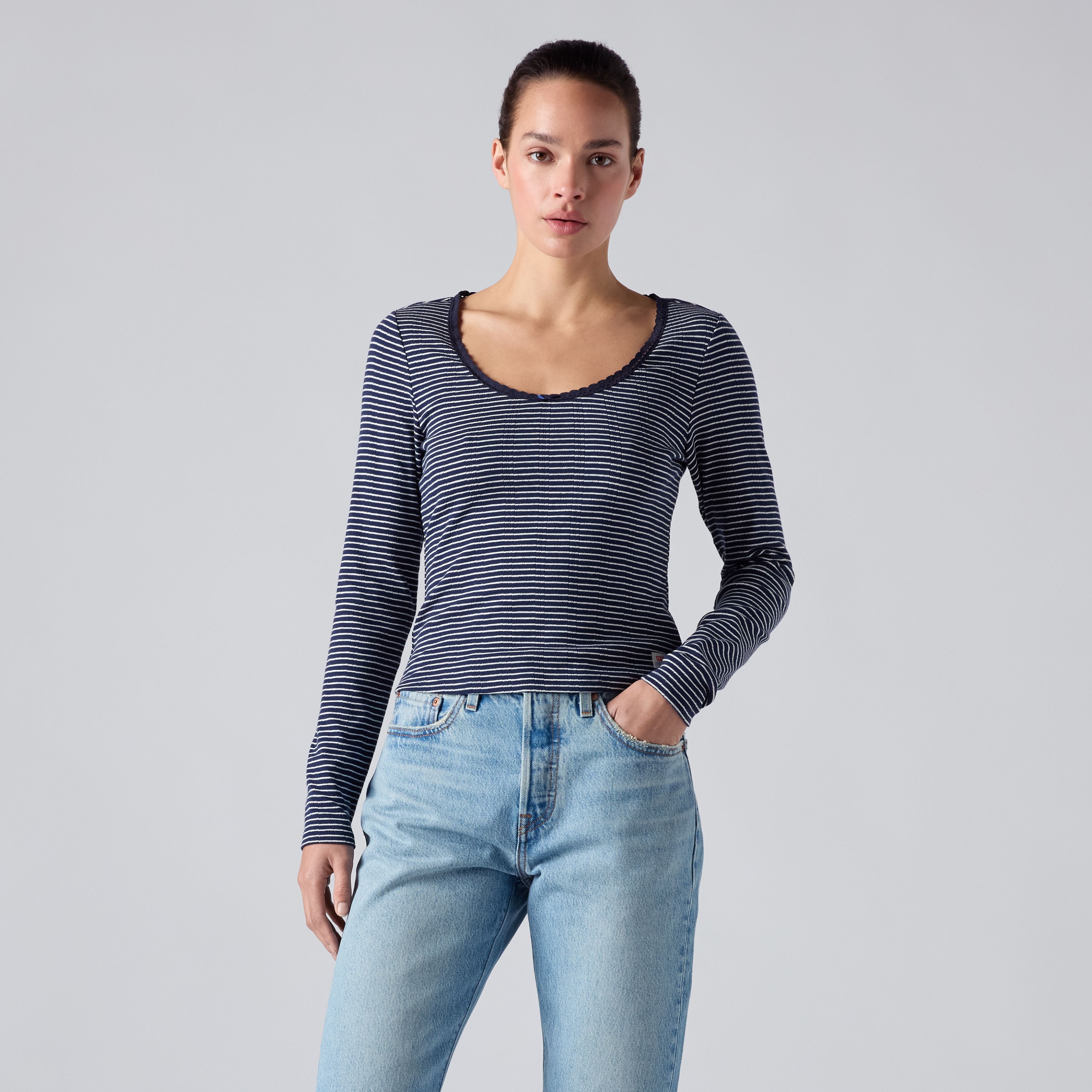 Dry Goods Pointelle Lace Long-Sleeve Top 3