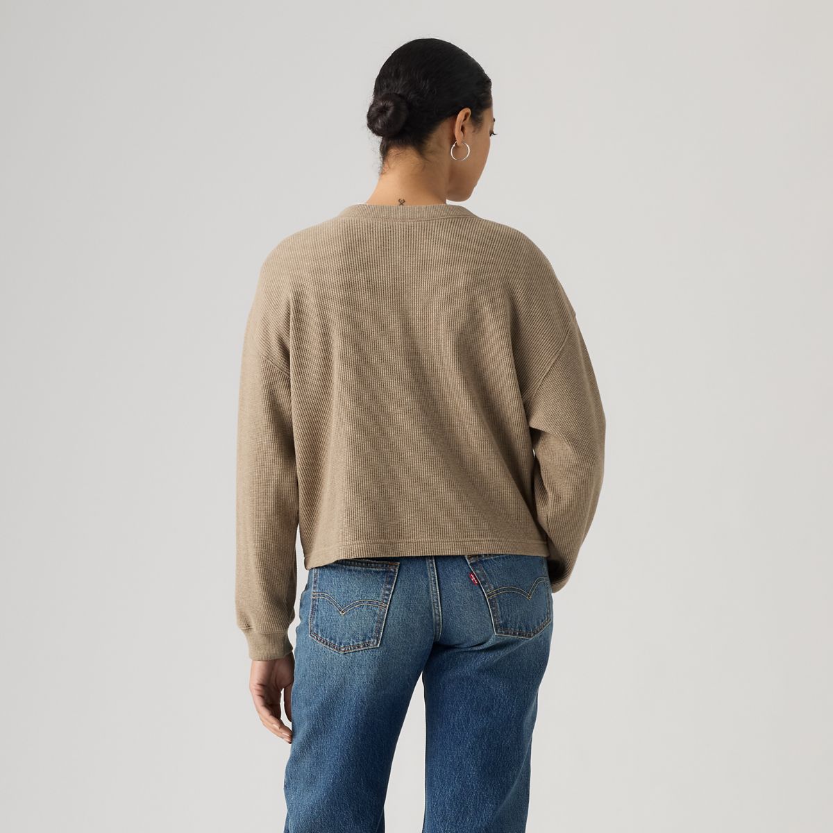 Dry Goods Relaxed Long-Sleeve Henley — Taupe Gray Heather - Brown