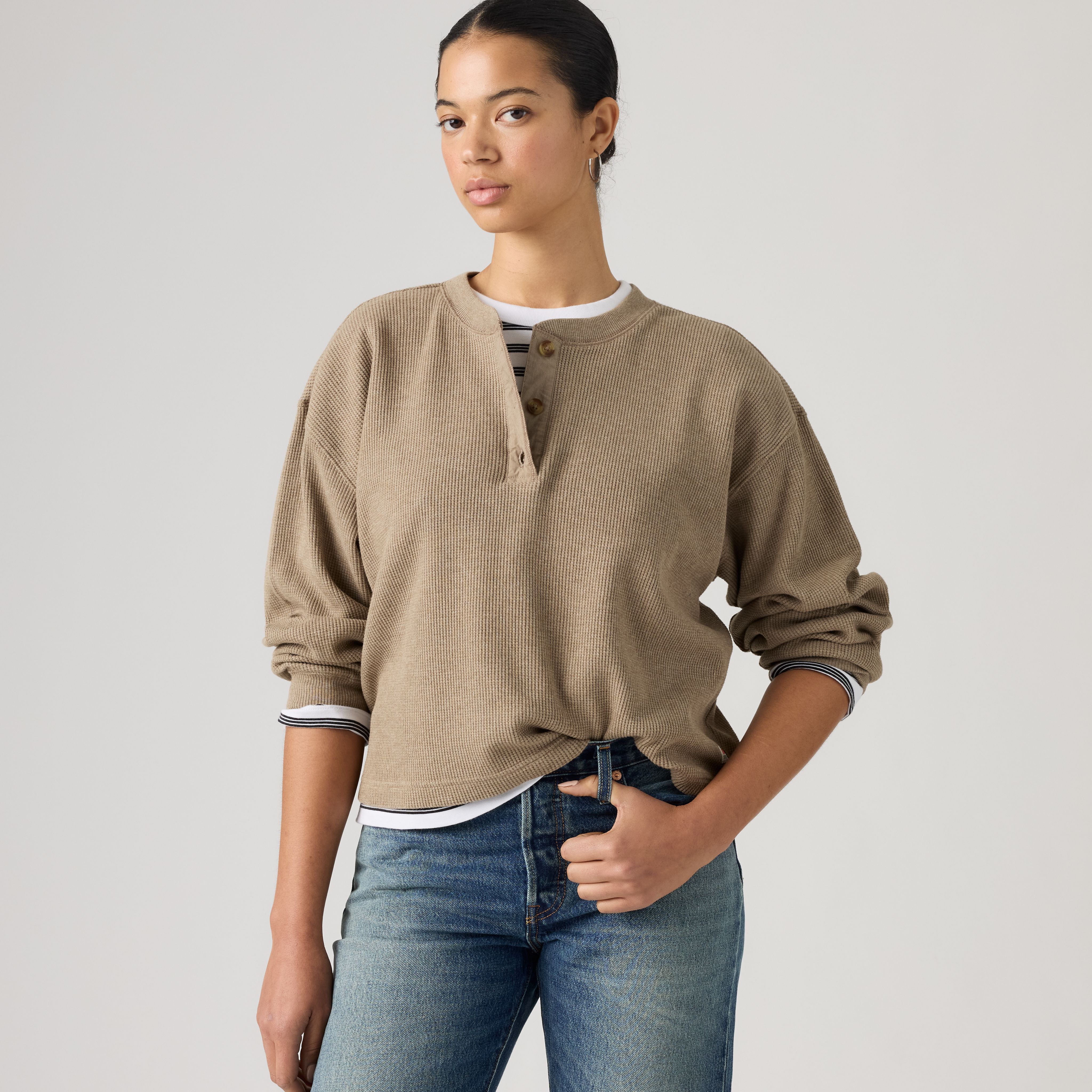 Dry Goods Relaxed Long-Sleeve Henley 1