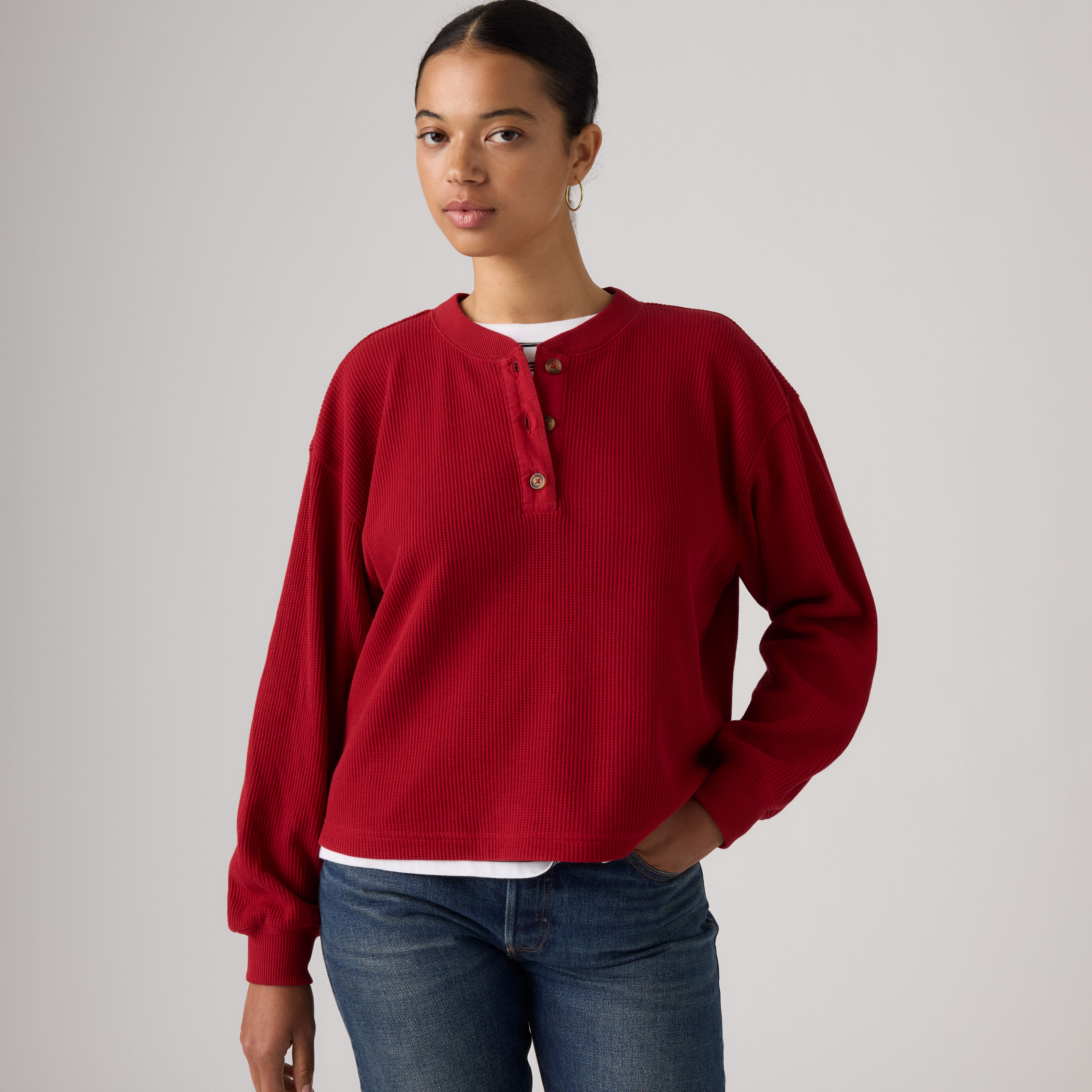 Dry Goods Relaxed Long-Sleeve Henley 1
