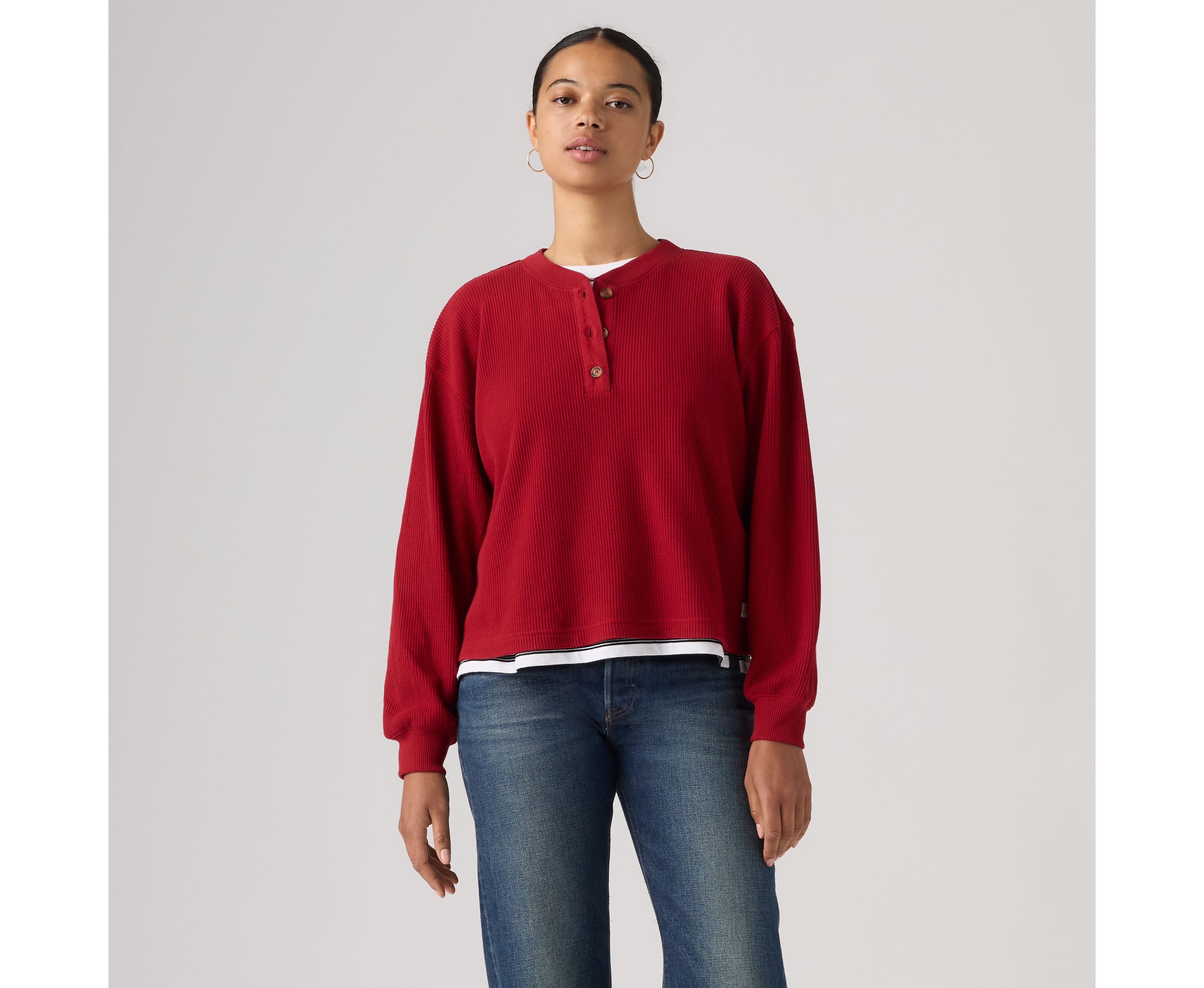 Dry Goods Relaxed Long-Sleeve Henley