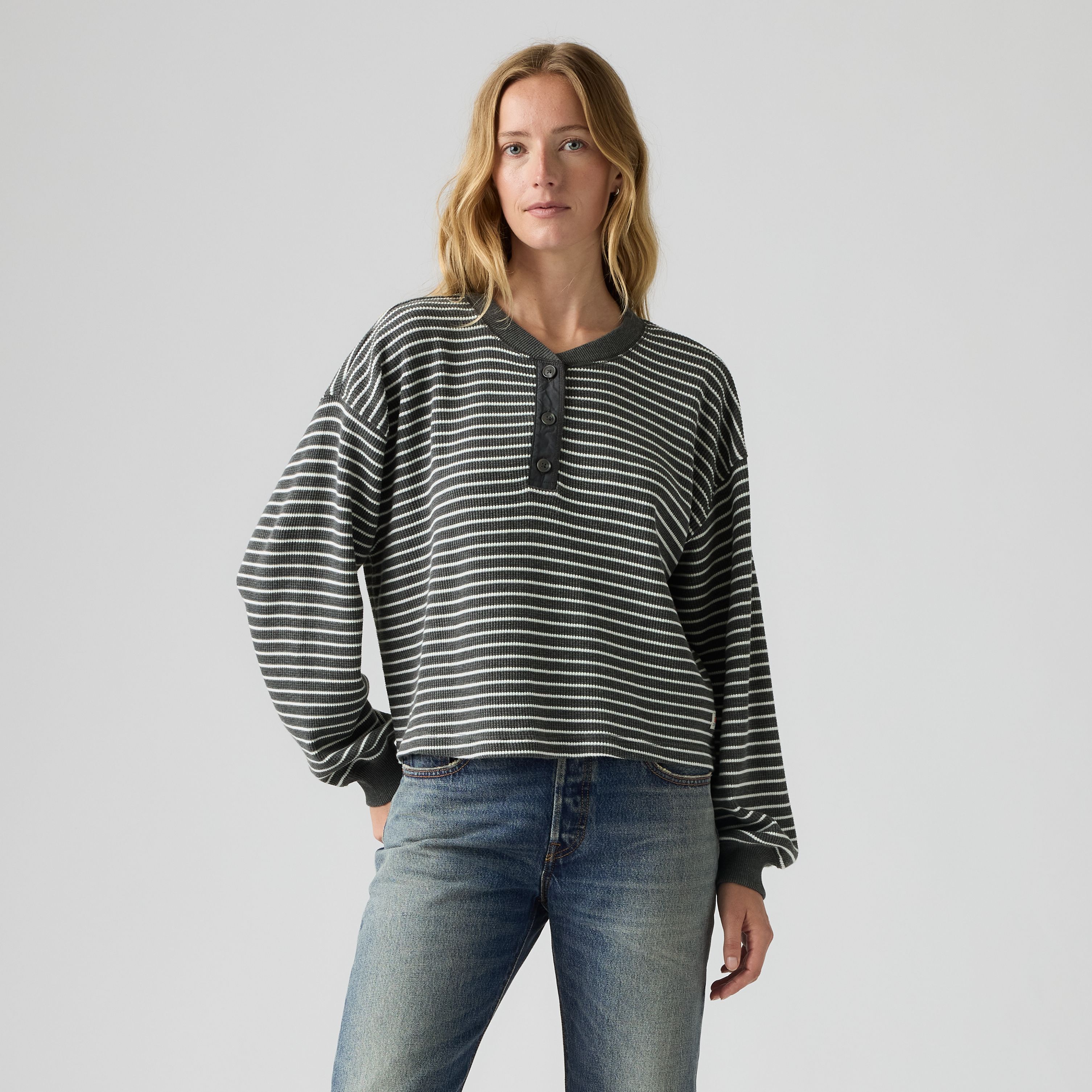 Dry Goods Relaxed Long-Sleeve Henley 3
