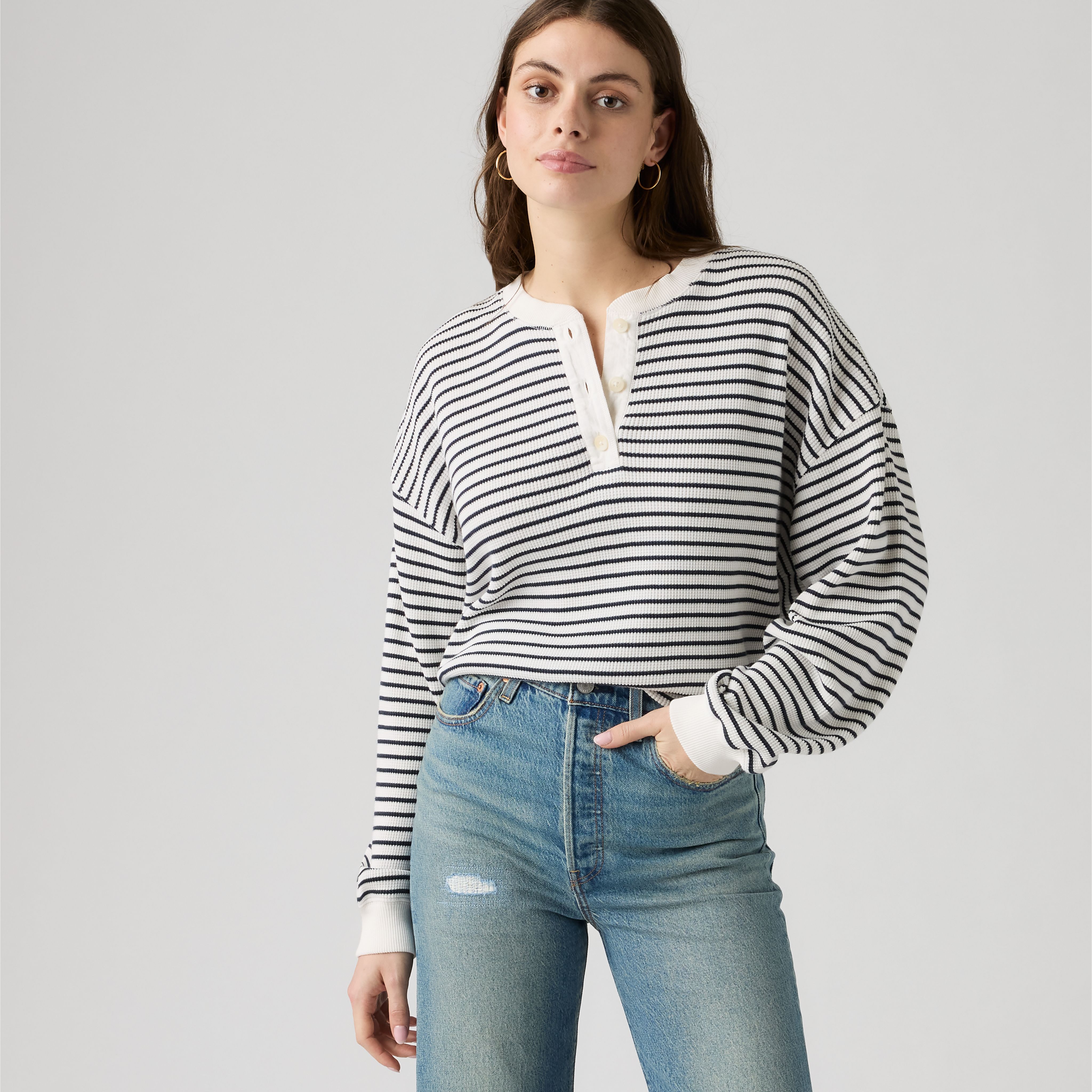 Dry Goods Relaxed Long-Sleeve Henley 1