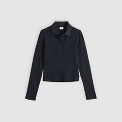 Rory Long-Sleeve Polo — Anthracite Night - Black 5