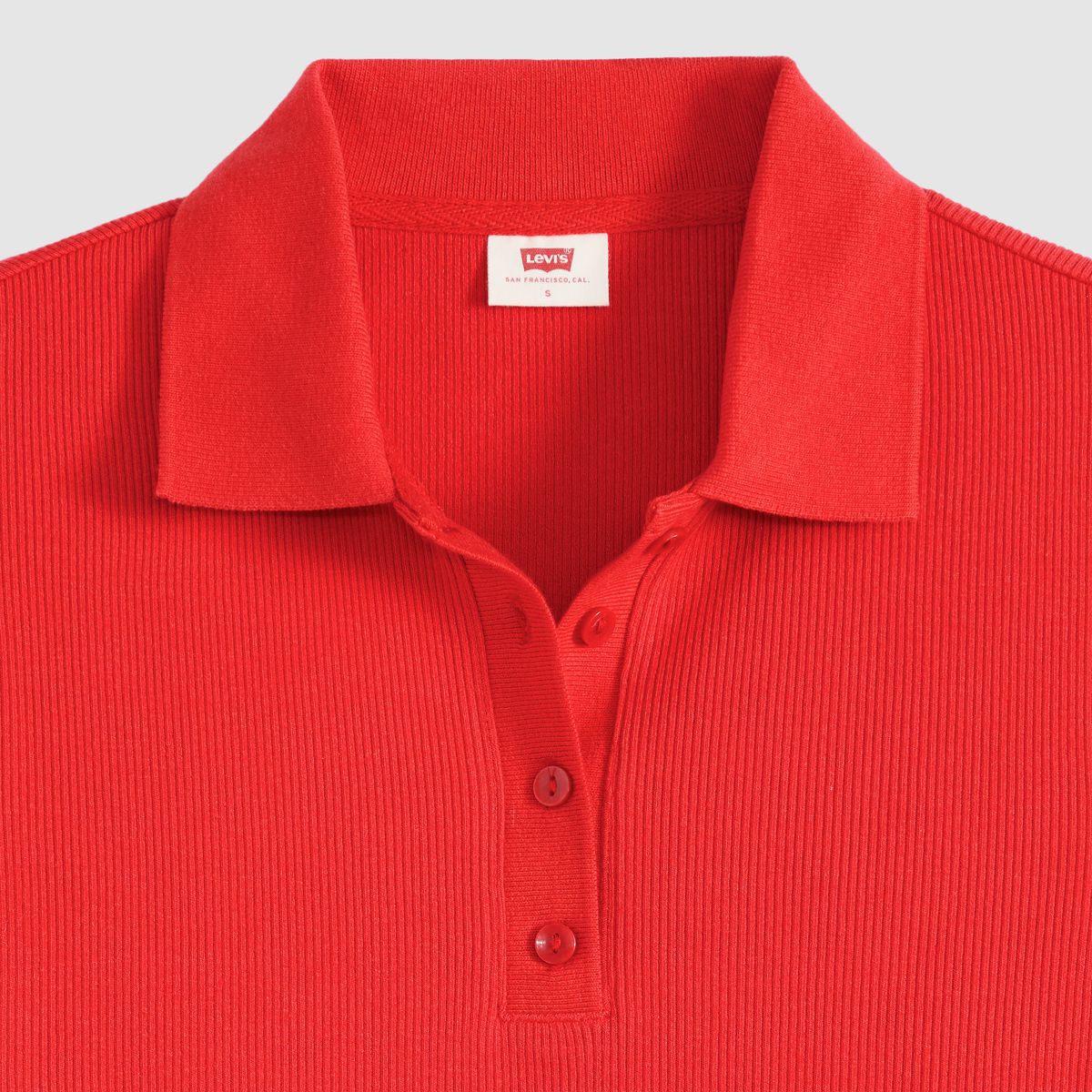 Rory Long-Sleeve Polo — True Red - Red