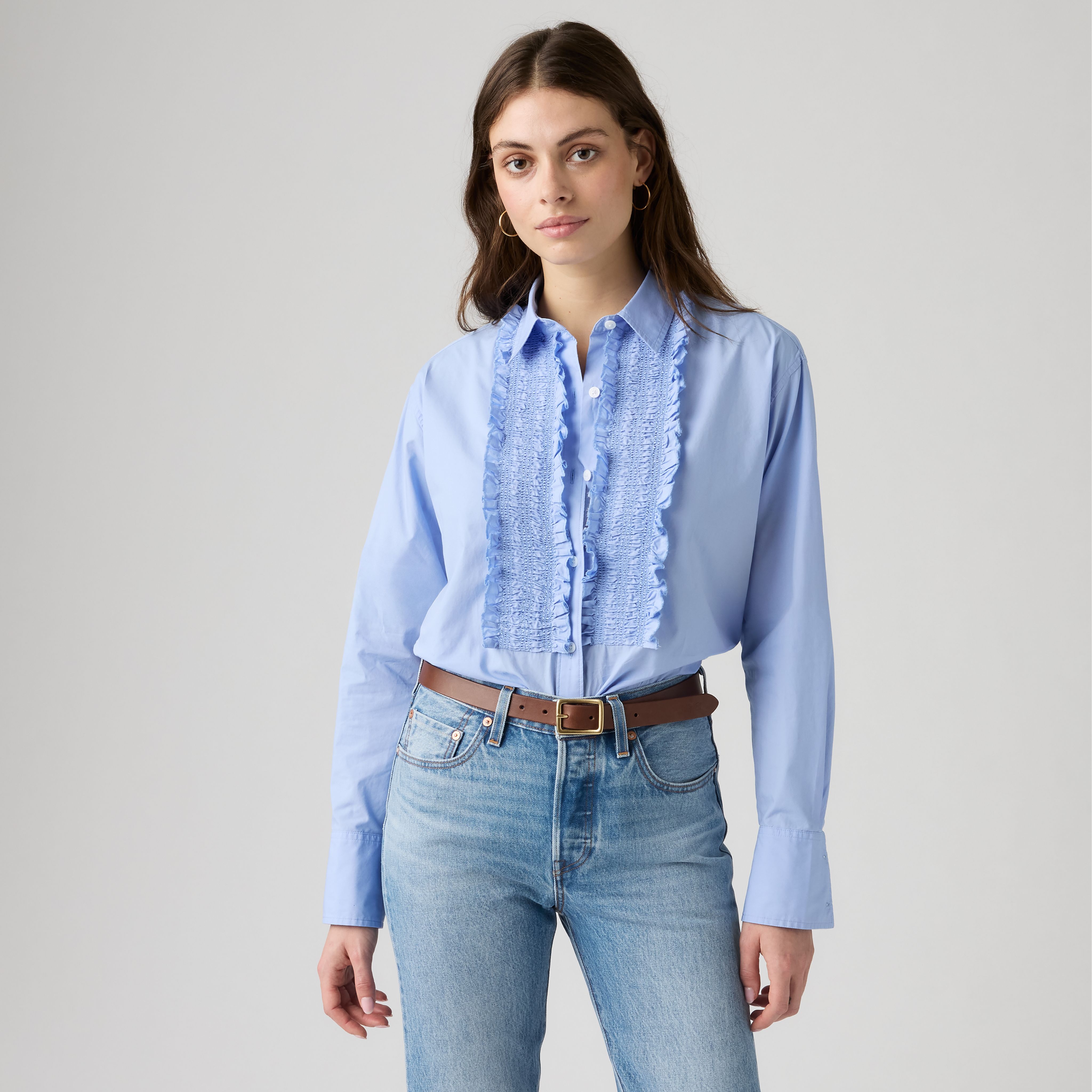Harlie Boyfriend Tuxedo Ruffle Shirt 1