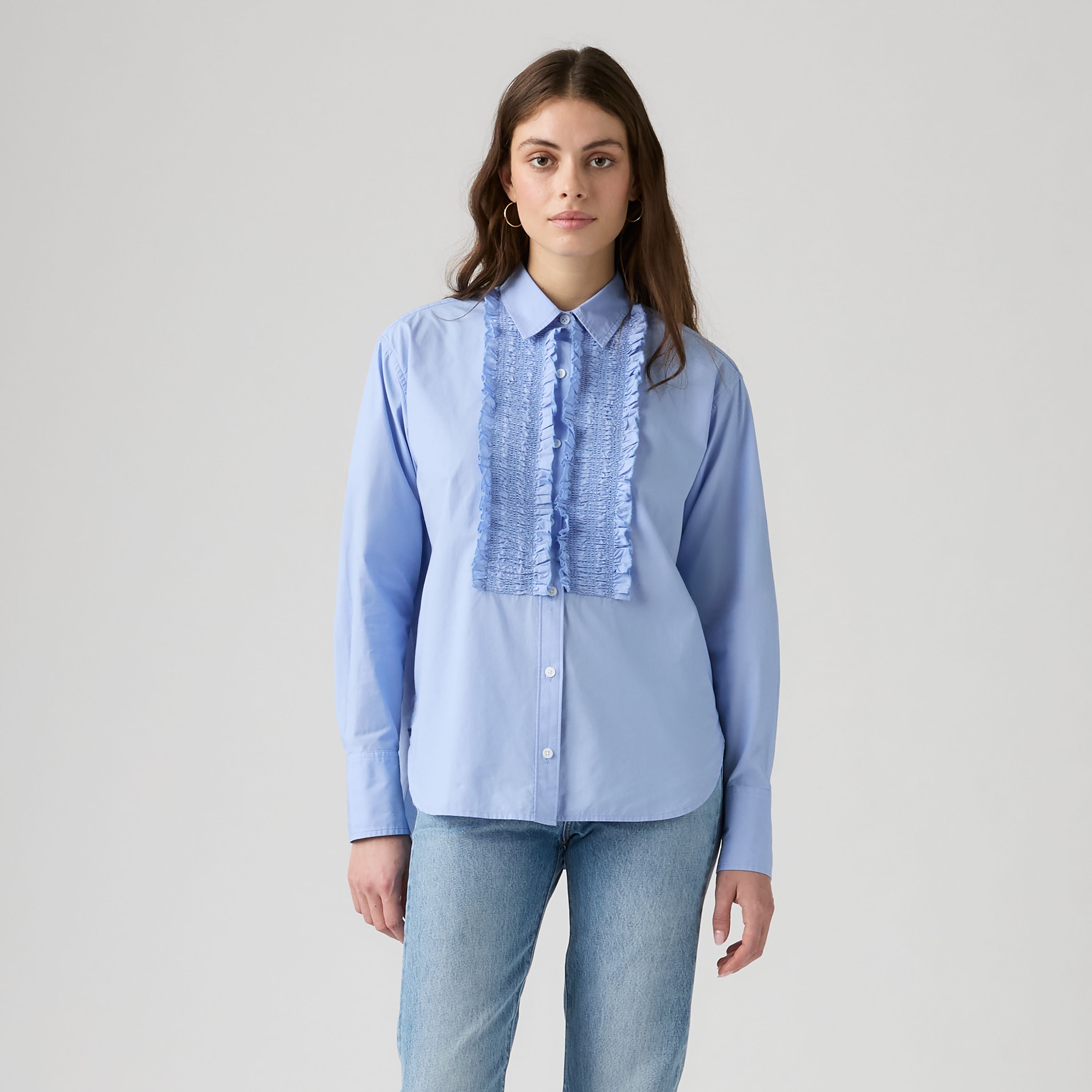 Harlie Boyfriend Tuxedo Ruffle Shirt 3